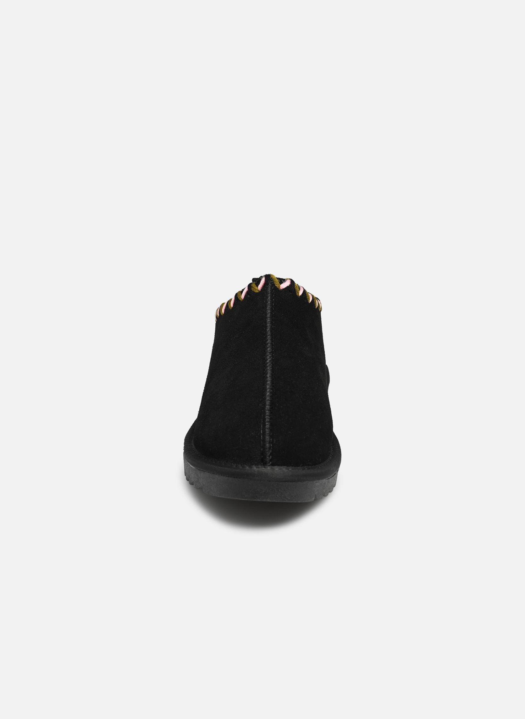 Hausschuhe Sabot in suede with stitchings damen schwarz Colors of California Hausschuhe Sabot in suede with stitchings damen schwarz BLACK