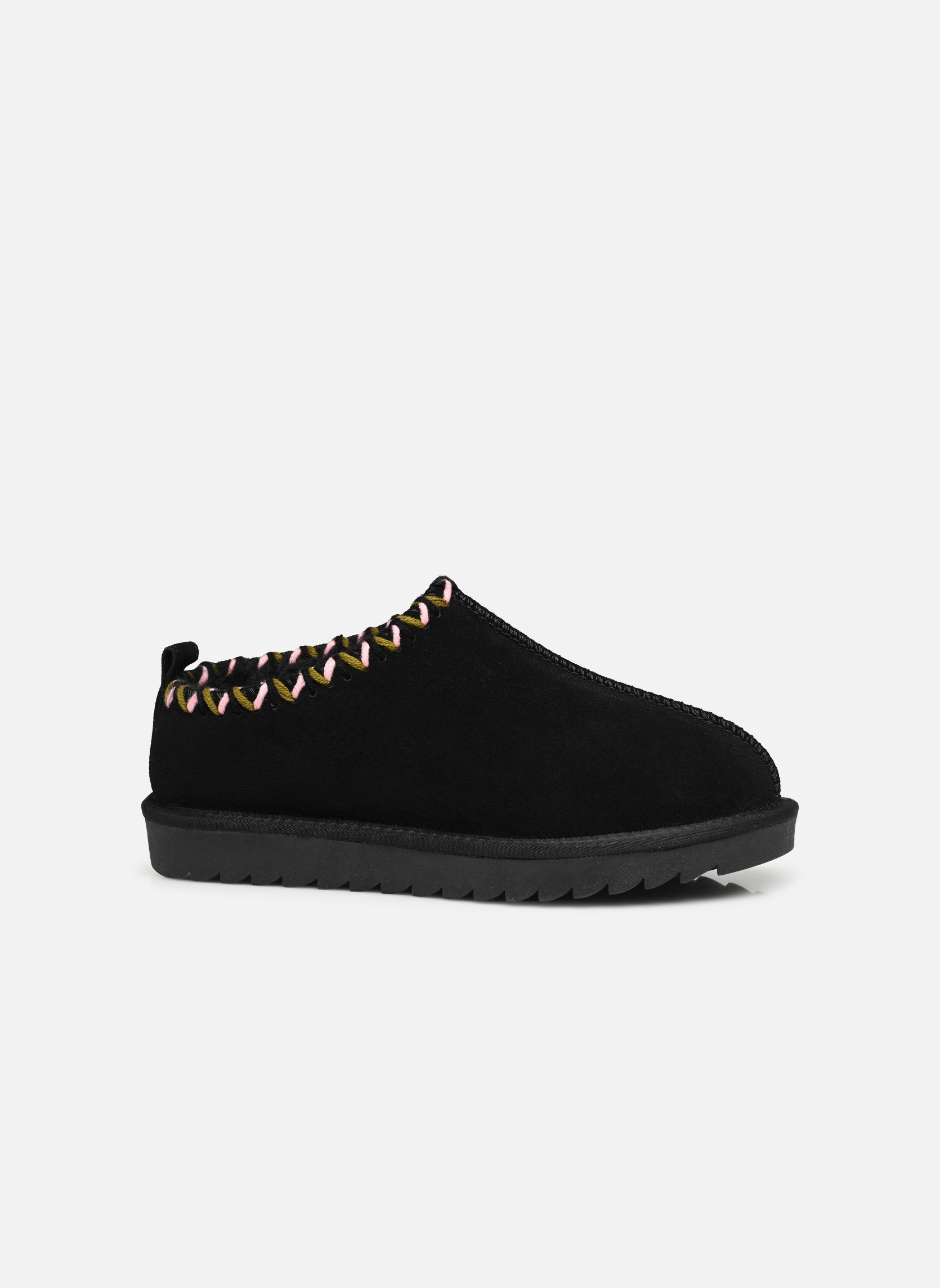 Hausschuhe Sabot in suede with stitchings damen schwarz Colors of California Hausschuhe Sabot in suede with stitchings damen schwarz BLACK