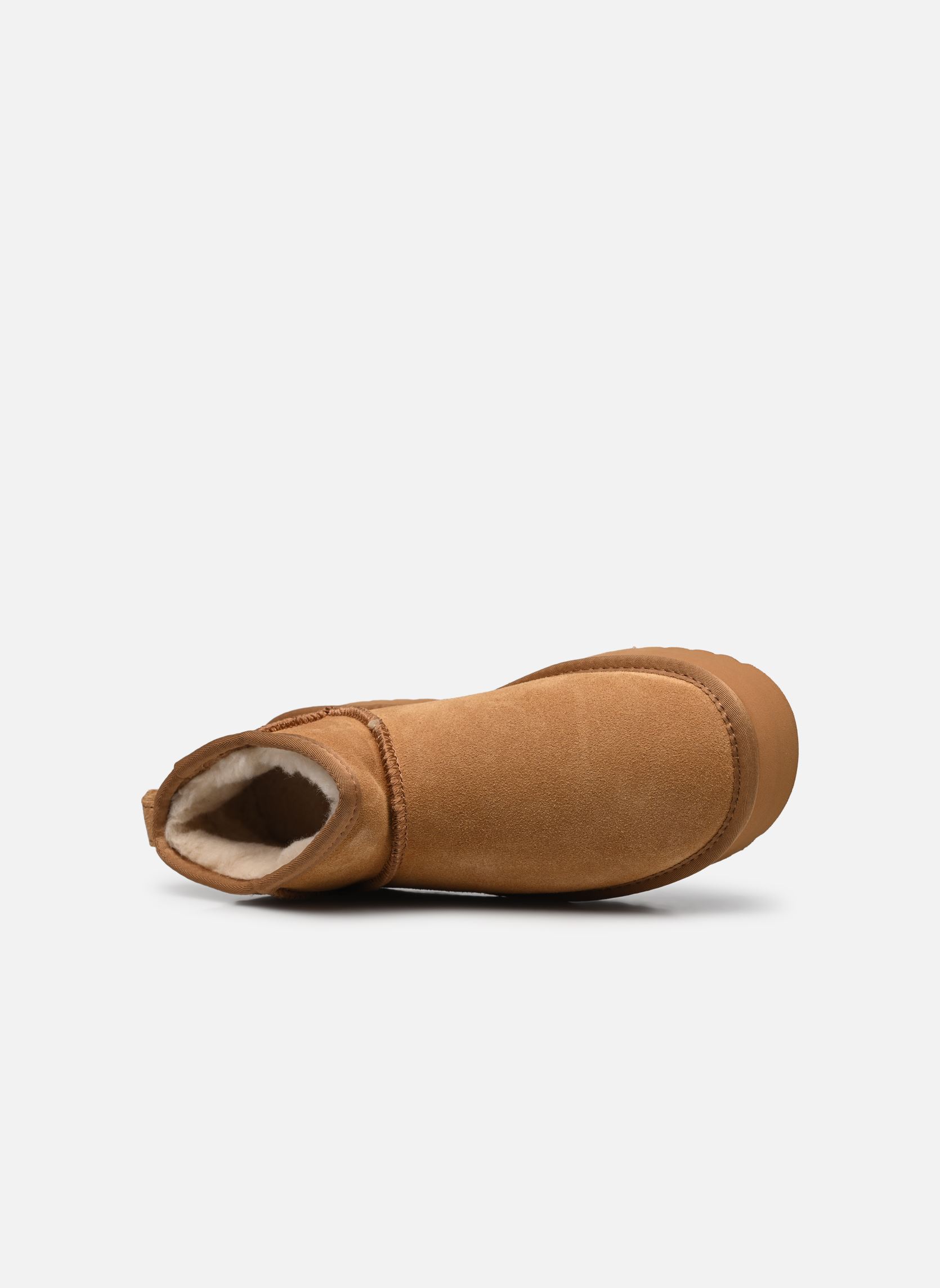 Gevoerde enkellaarsjes Platfrom winter boot in suede dames beige Colors of California Gevoerde enkellaarsjes Platfrom winter boot in suede dames beige Tan