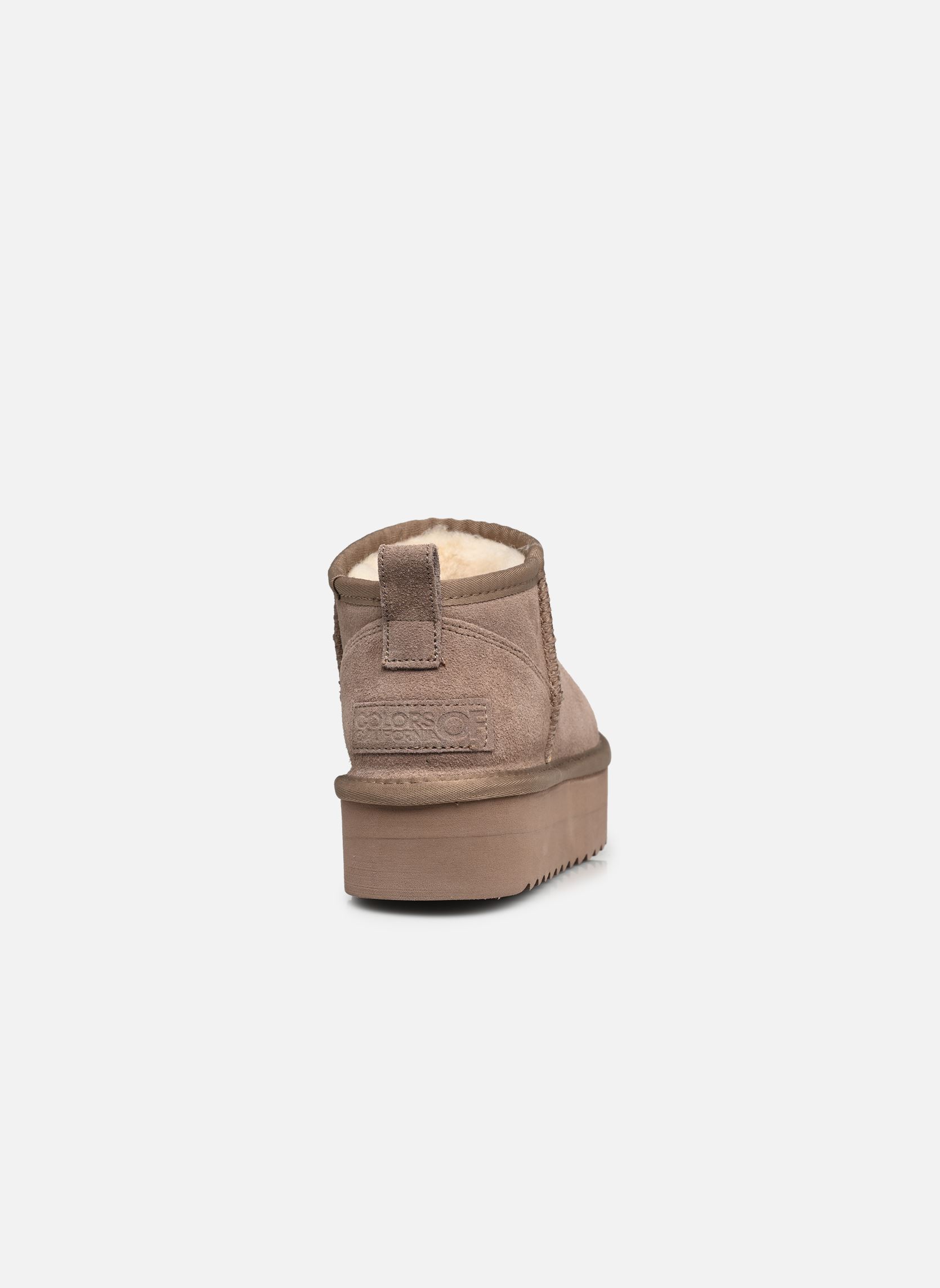 Bottines fourrées Platfrom winter boot in suede femme beige Colors of California Bottines fourrées Platfrom winter boot in suede femme beige Taupe