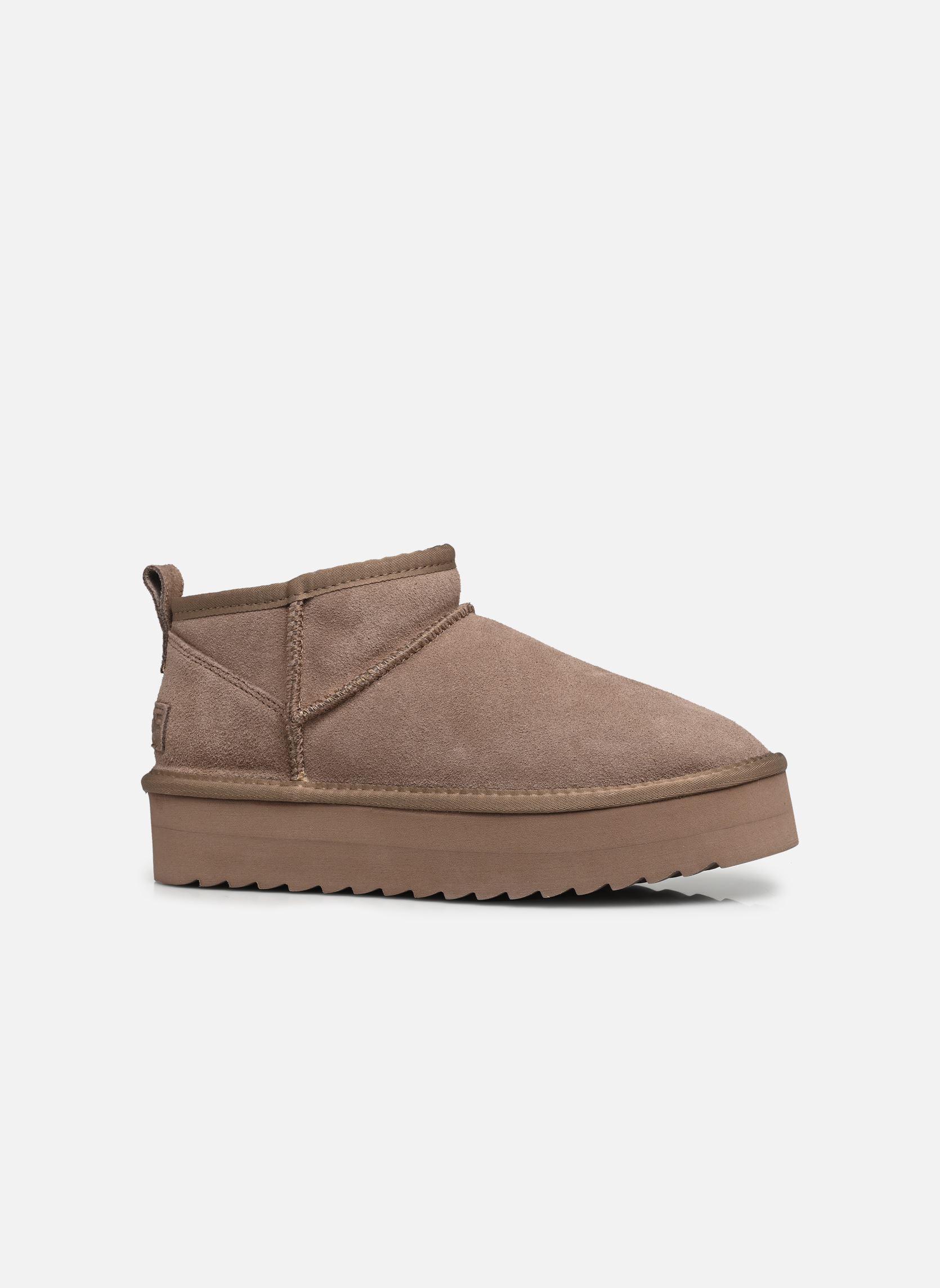 Bottines fourrées Platfrom winter boot in suede femme beige Colors of California Bottines fourrées Platfrom winter boot in suede femme beige Taupe