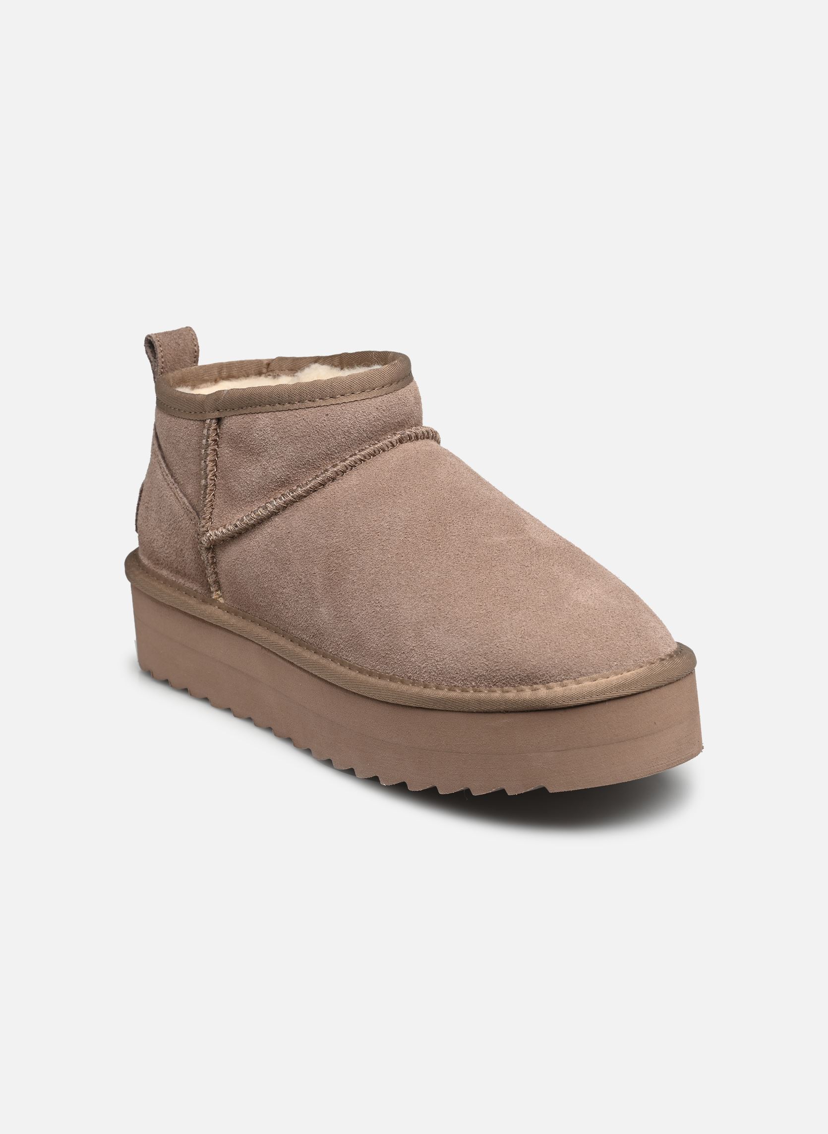 Bottines fourrées Platfrom winter boot in suede femme beige Colors of California Bottines fourrées Platfrom winter boot in suede femme beige Taupe