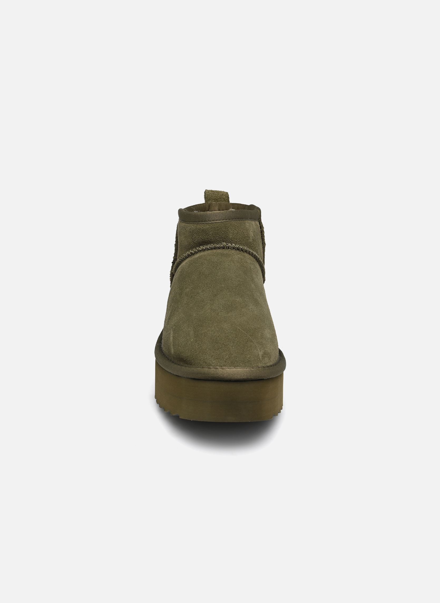 Botines forrados Platfrom winter boot in suede mujer verde Colors of California Botines forrados Platfrom winter boot in suede mujer verde MILITARY