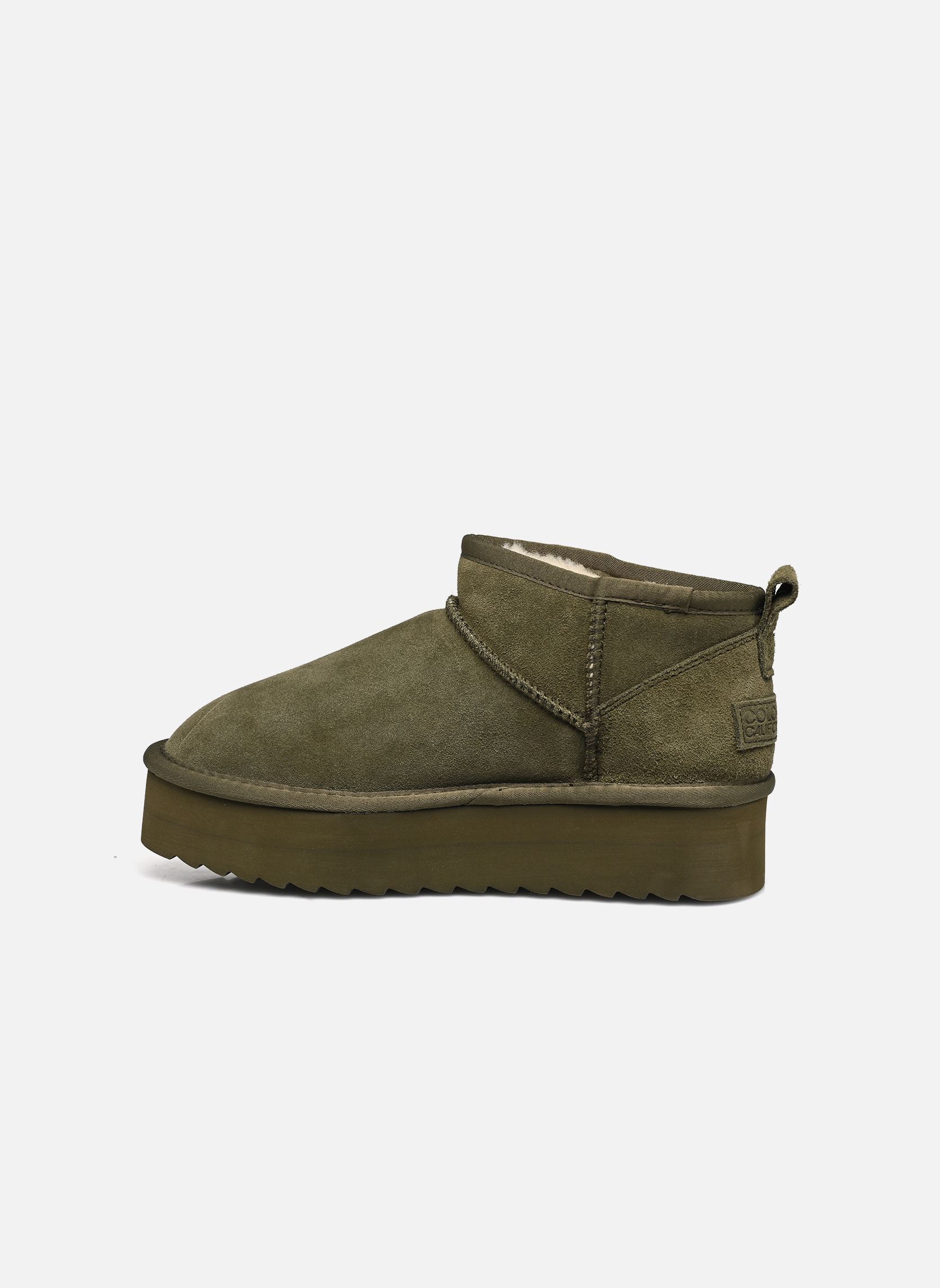 Botines forrados Platfrom winter boot in suede mujer verde Colors of California Botines forrados Platfrom winter boot in suede mujer verde MILITARY