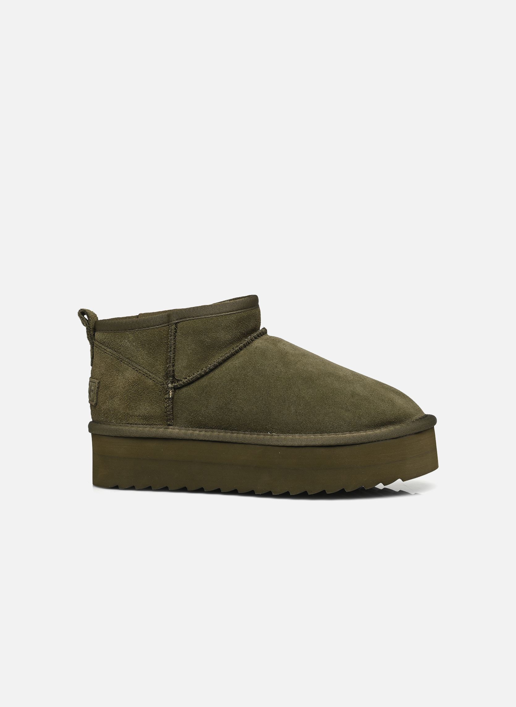 Botines forrados Platfrom winter boot in suede mujer verde Colors of California Botines forrados Platfrom winter boot in suede mujer verde MILITARY