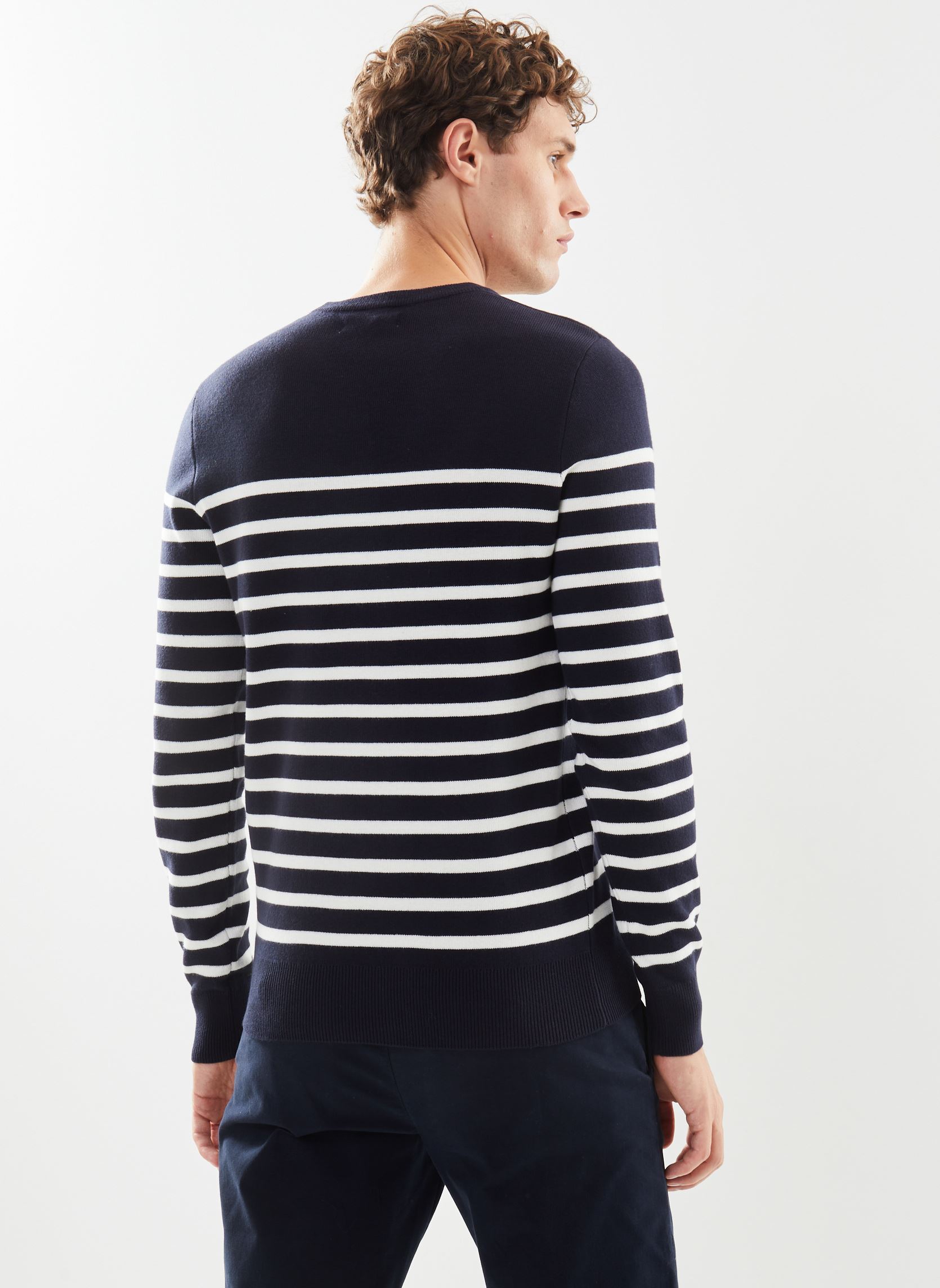 Pulls GARRY marinière homme bleu Marvin&Co Pulls GARRY marinière homme bleu NIGHT SKY