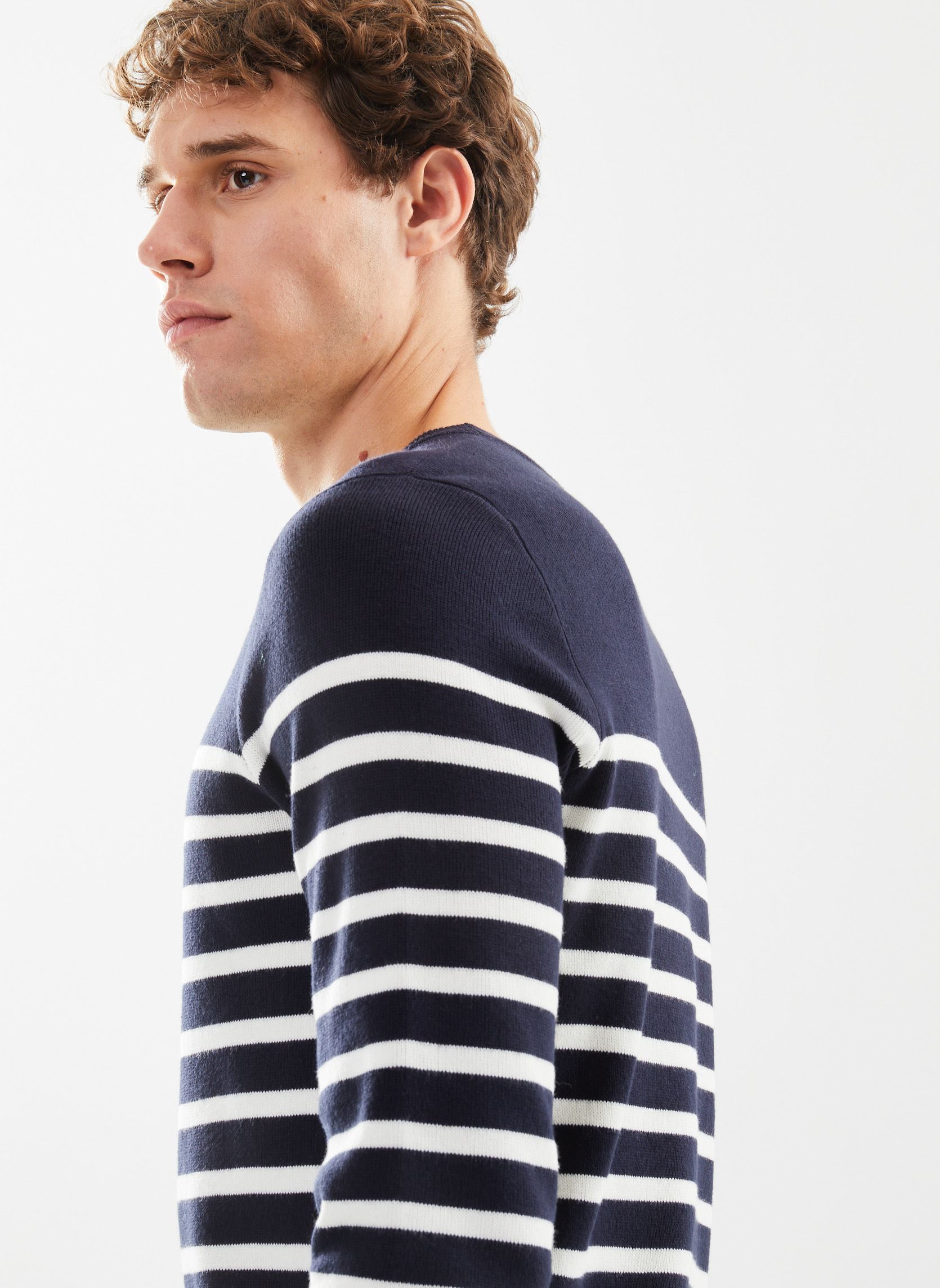 Pulls GARRY marinière homme bleu Marvin&Co Pulls GARRY marinière homme bleu NIGHT SKY