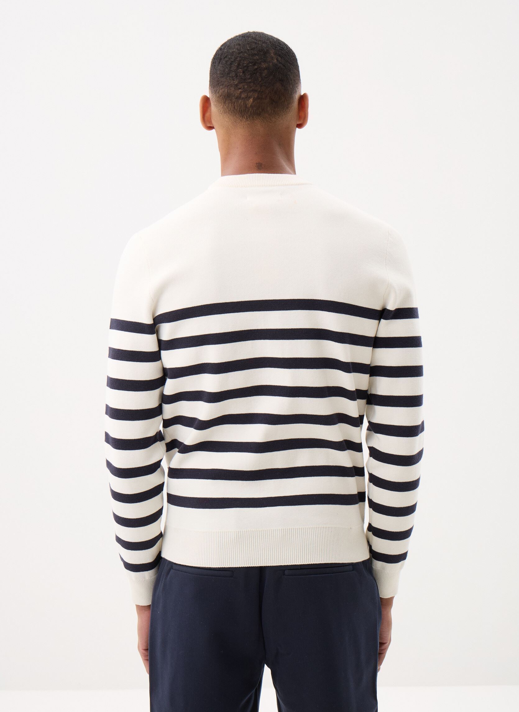 Pulls GARRY marinière homme blanc Marvin&Co Pulls GARRY marinière homme blanc COCONUT MILK