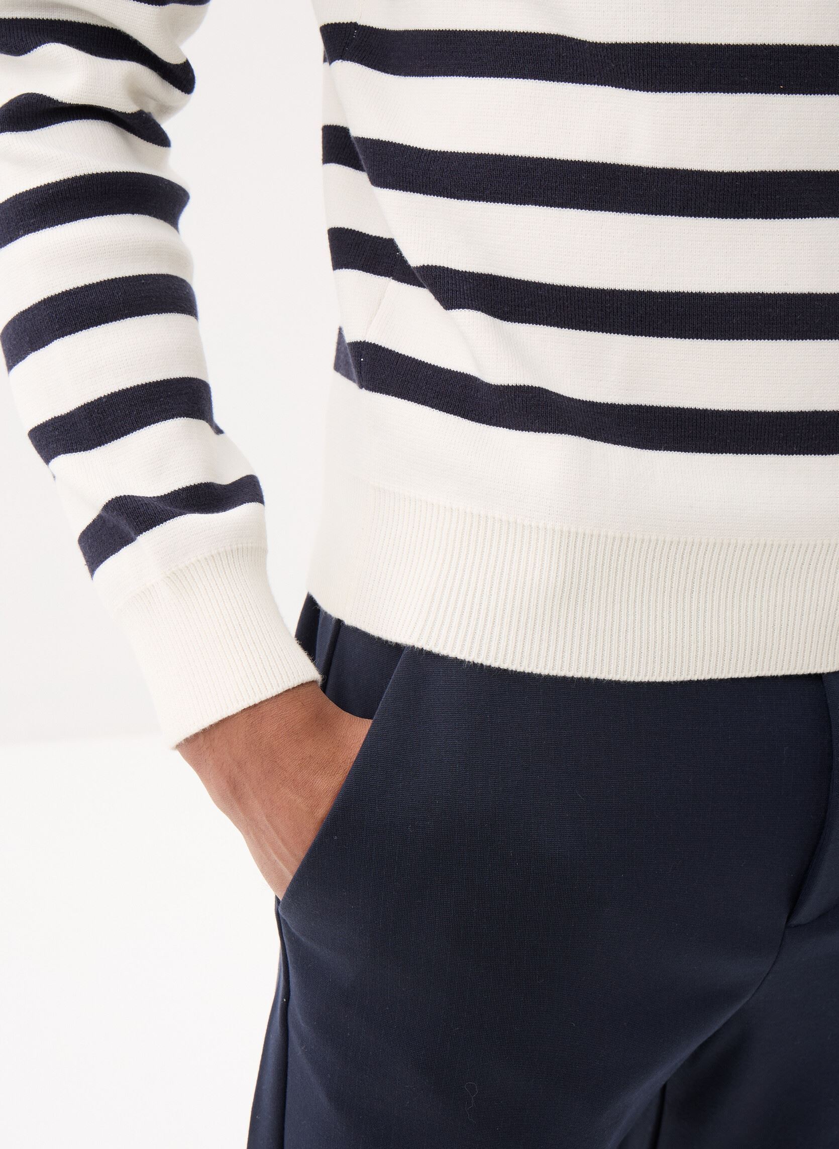 Pulls GARRY marinière homme blanc Marvin&Co Pulls GARRY marinière homme blanc COCONUT MILK