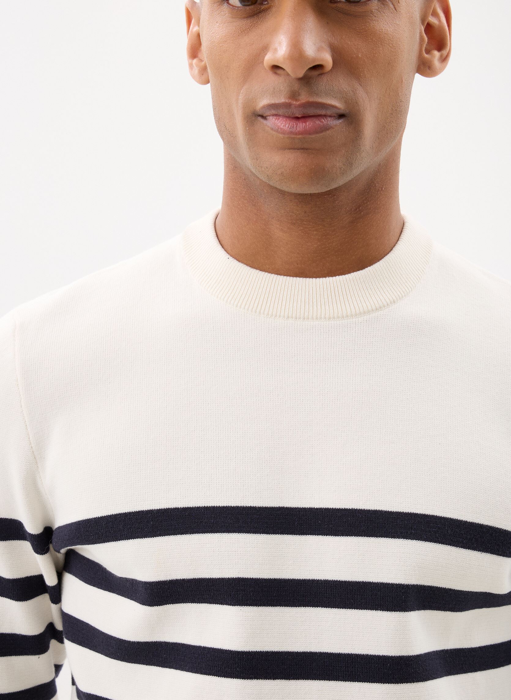 Pulls GARRY marinière homme blanc Marvin&Co Pulls GARRY marinière homme blanc COCONUT MILK