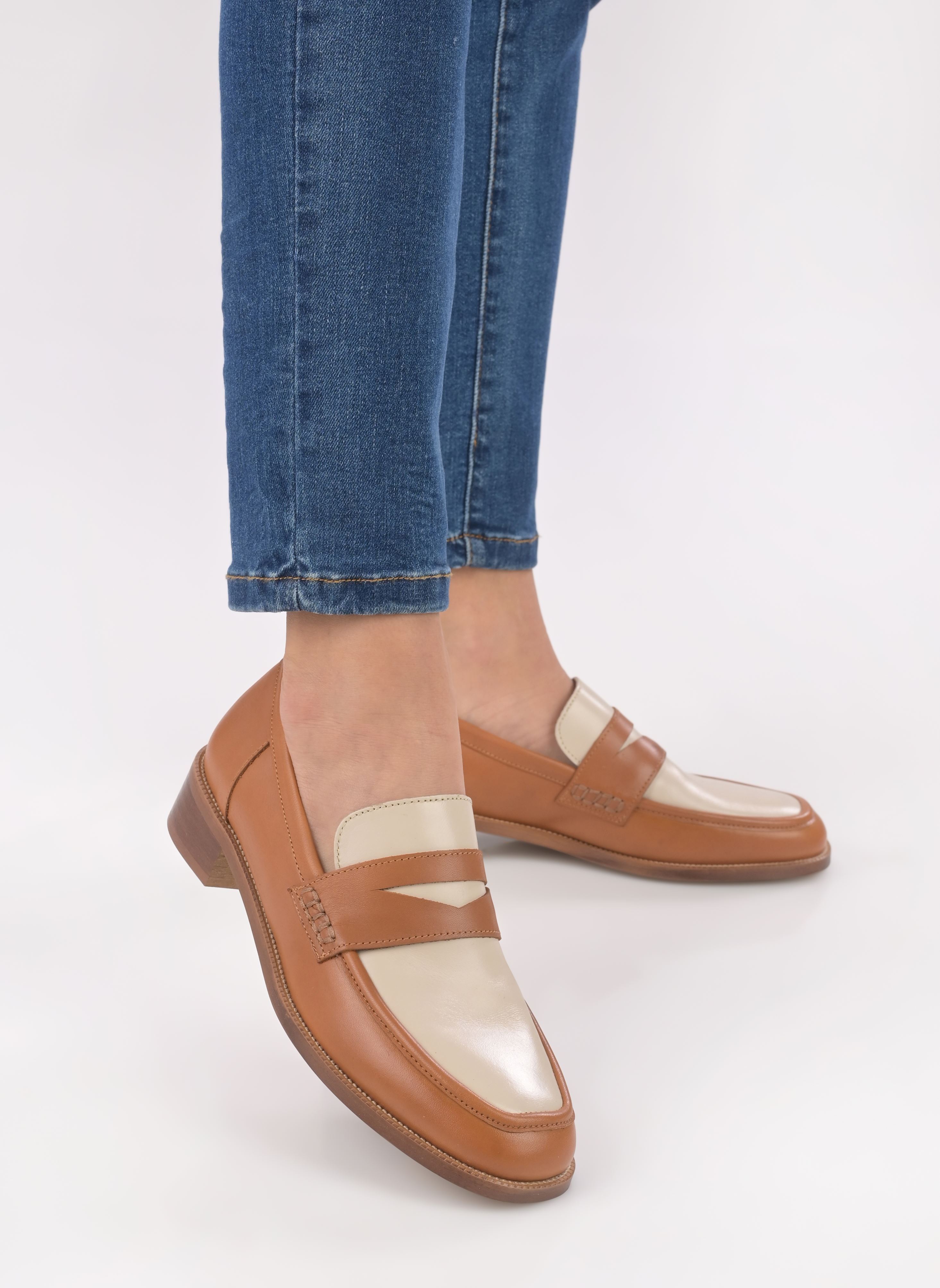 Mocassins Aristide femme marron Georgia Rose Mocassins Aristide femme marron COGNAC/BEIGE