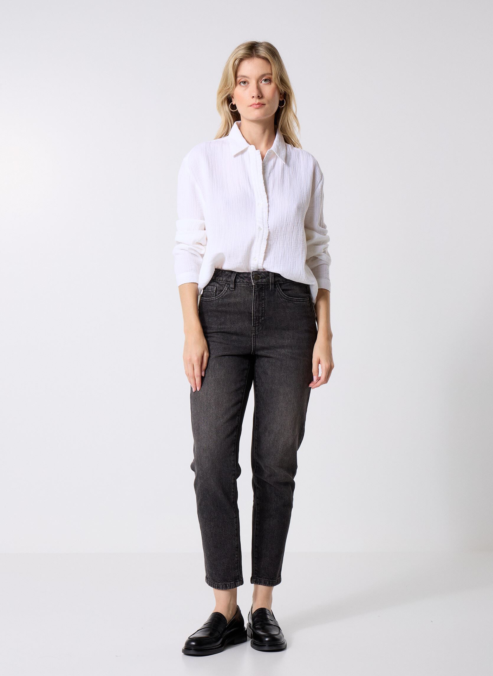 Vaqueros estilo "mom" PRISCCA mujer gris Georgia Rose Vaqueros estilo "mom" PRISCCA mujer gris DENIM GREY