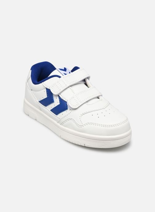 Baskets Hummel Camden Jr Mixte Enfant - Cuir Synthétique, Semelle EVA, Lacets Élastiques Et Velcro - Confort Quotidien