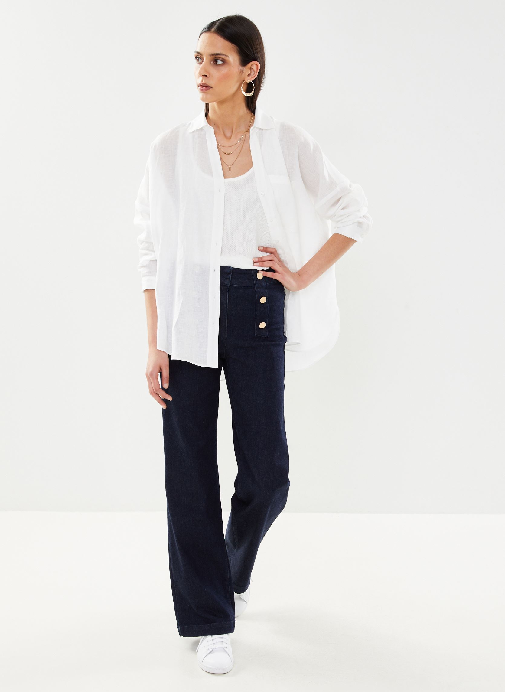 Flared jeans PRIMAROSA dames blauw Georgia Rose Flared jeans PRIMAROSA dames blauw BRUT RINSE