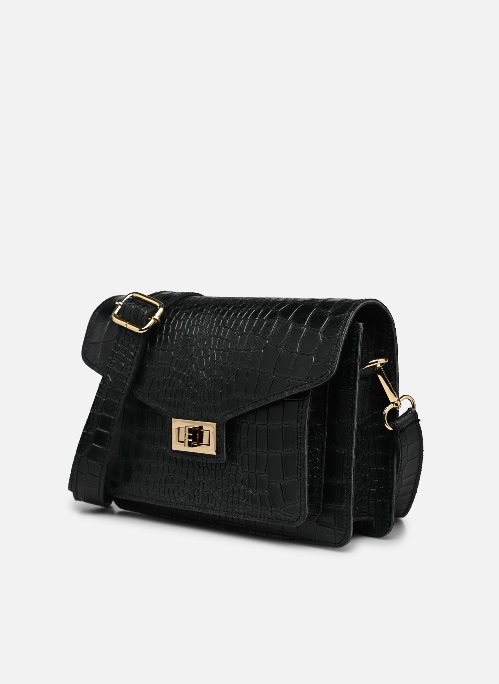 Sacs bandoulière New macroco leather femme noir Georgia Rose Sacs bandoulière New macroco leather femme noir CROCO NOIR