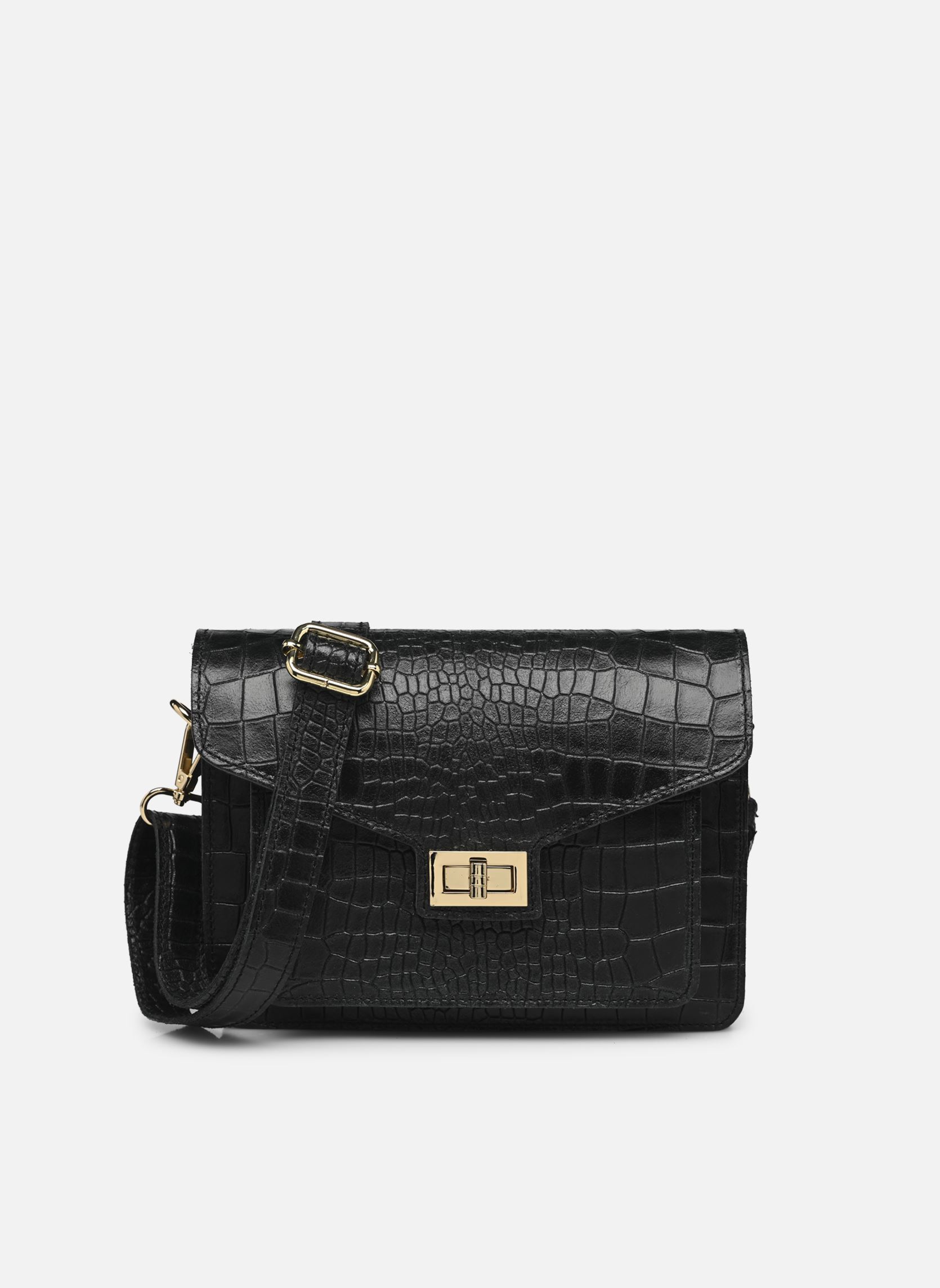 Sacs bandoulière New macroco leather femme noir Georgia Rose Sacs bandoulière New macroco leather femme noir CROCO NOIR