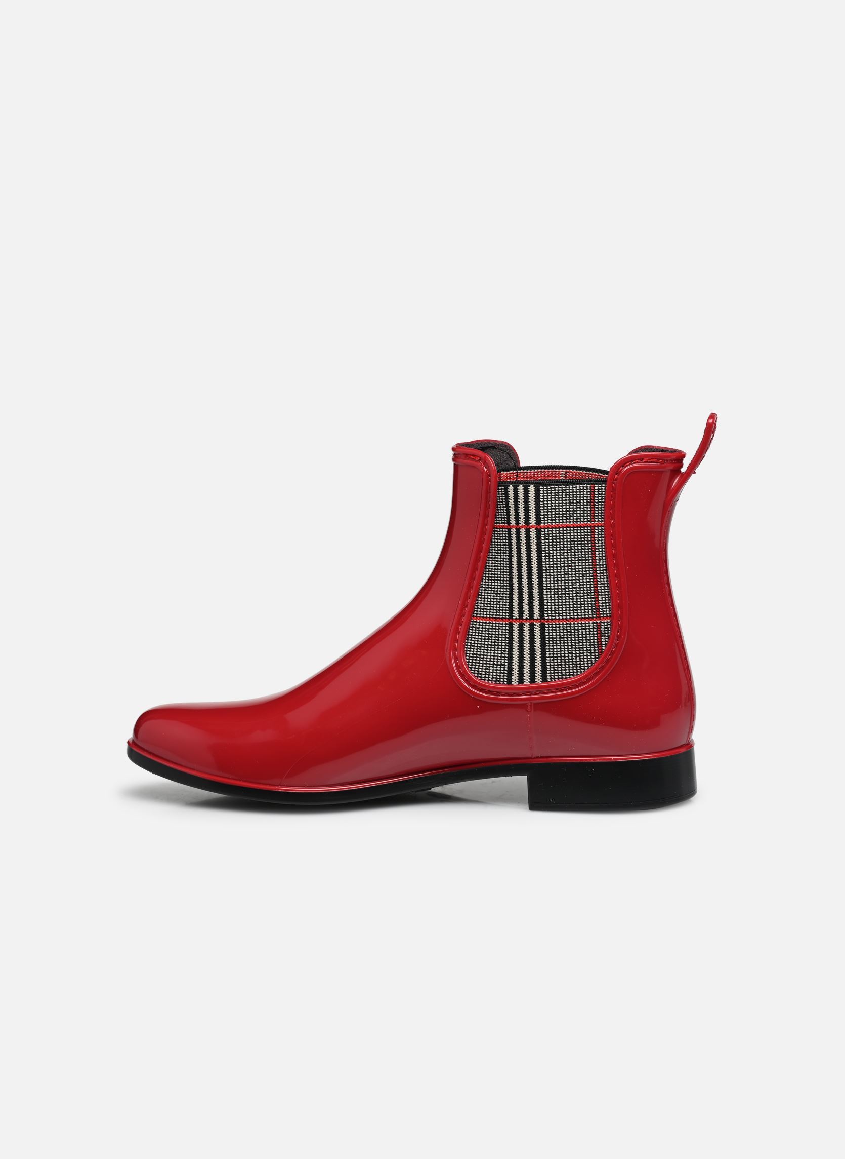 Bottines et boots Japox femme rouge Méduse Bottines et boots Japox femme rouge Rouge foncéNoir