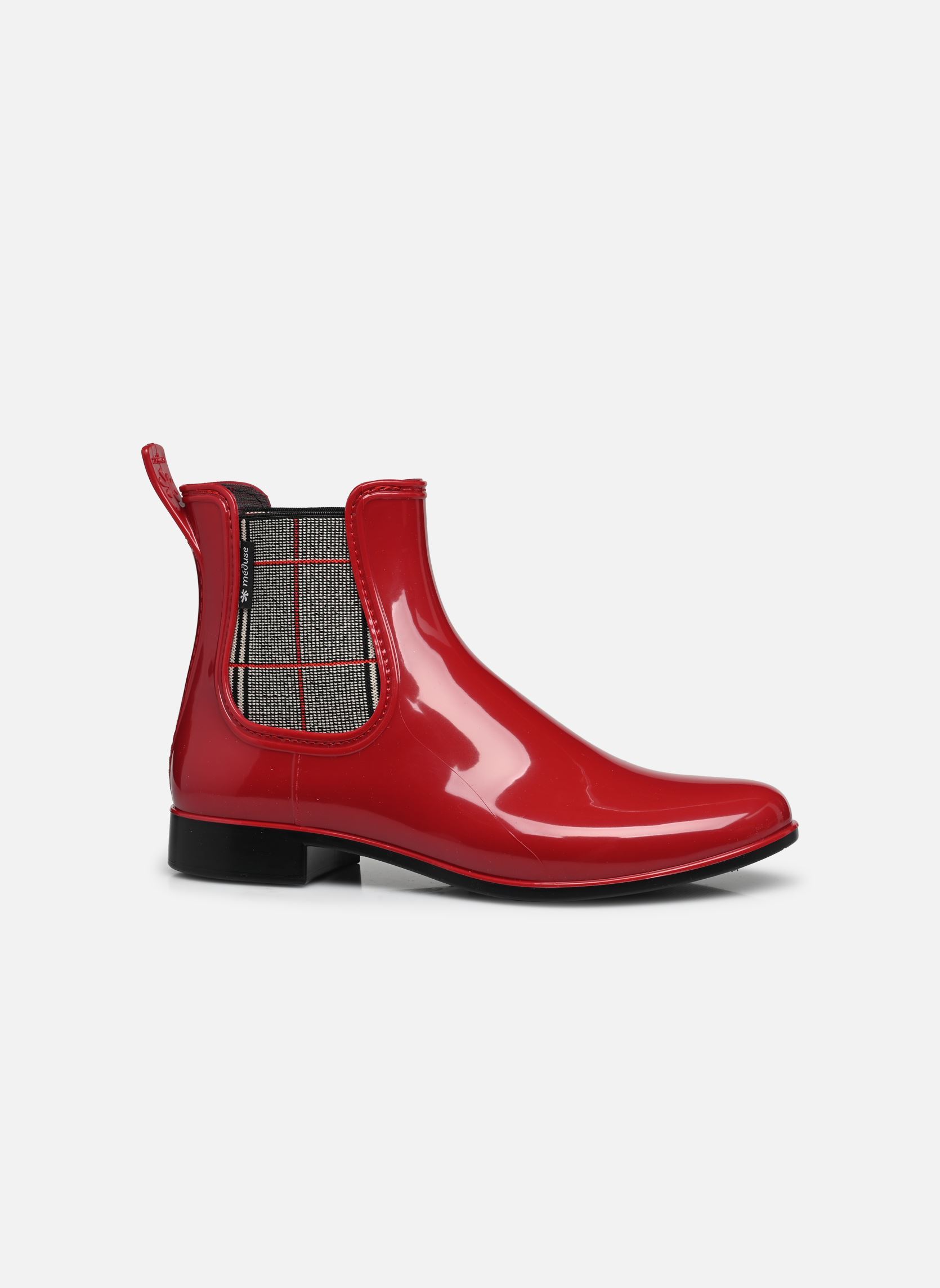 Bottines et boots Japox femme rouge Méduse Bottines et boots Japox femme rouge Rouge foncéNoir