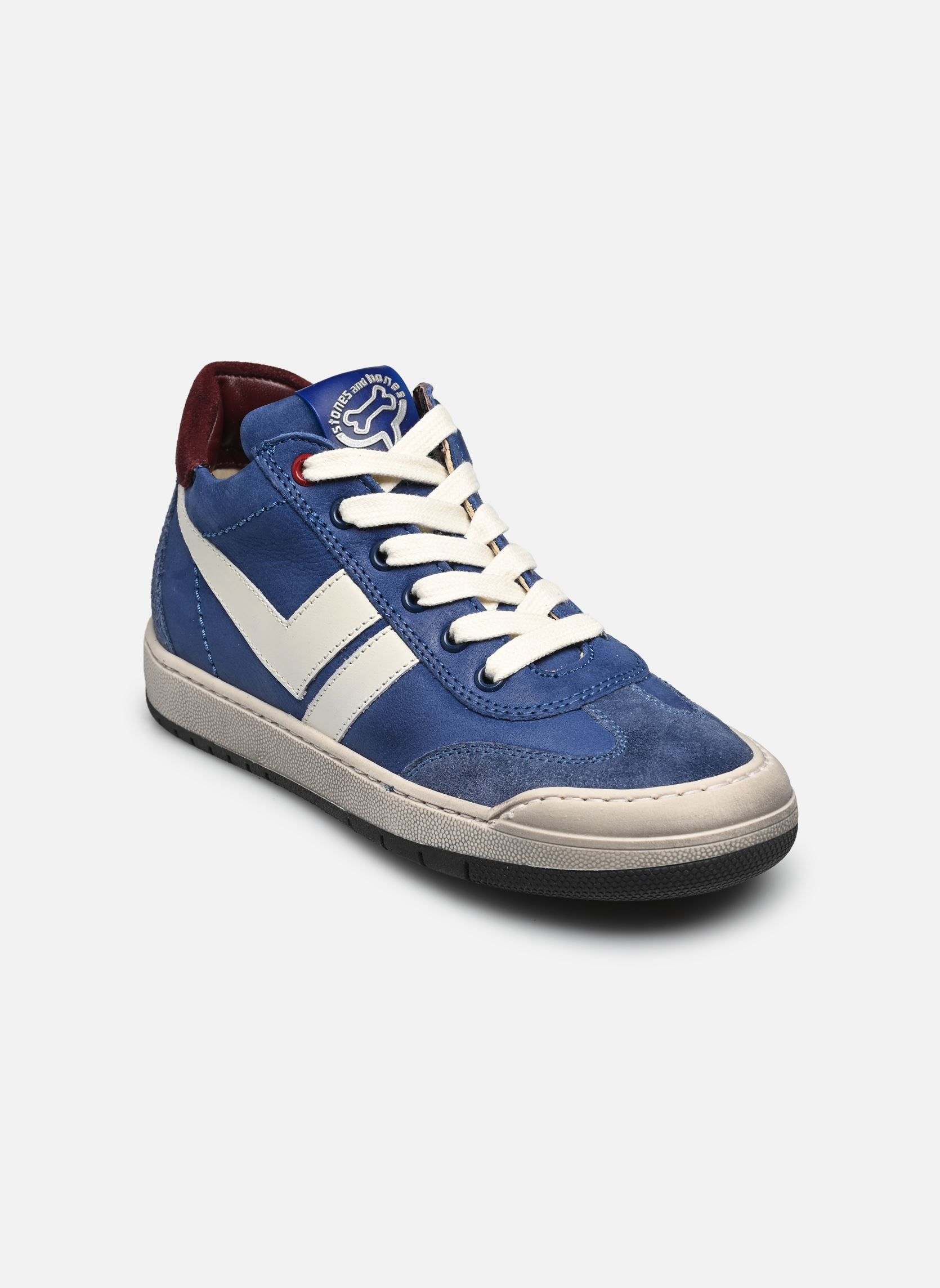 Knöchelhohe Sneaker NOLES jungen blau Stones and Bones Knöchelhohe Sneaker NOLES jungen blau CALF BLUE + IVOR