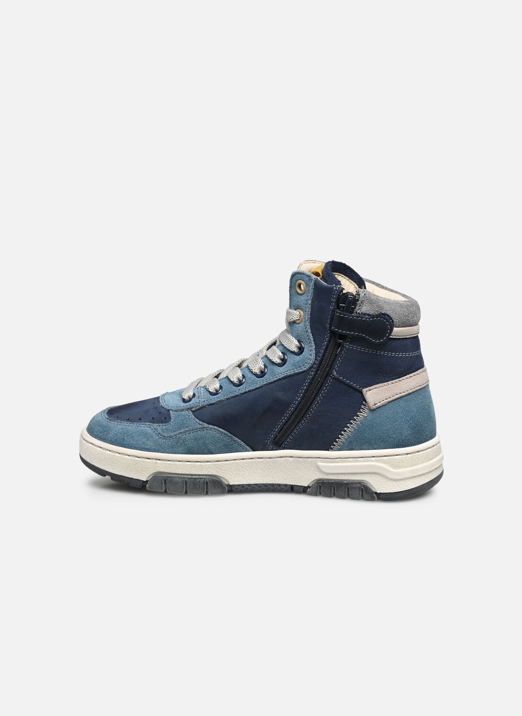 Baskets hautes RICET garçon bleu Stones and Bones Baskets hautes RICET garçon bleu CALF NAVY + AVIO