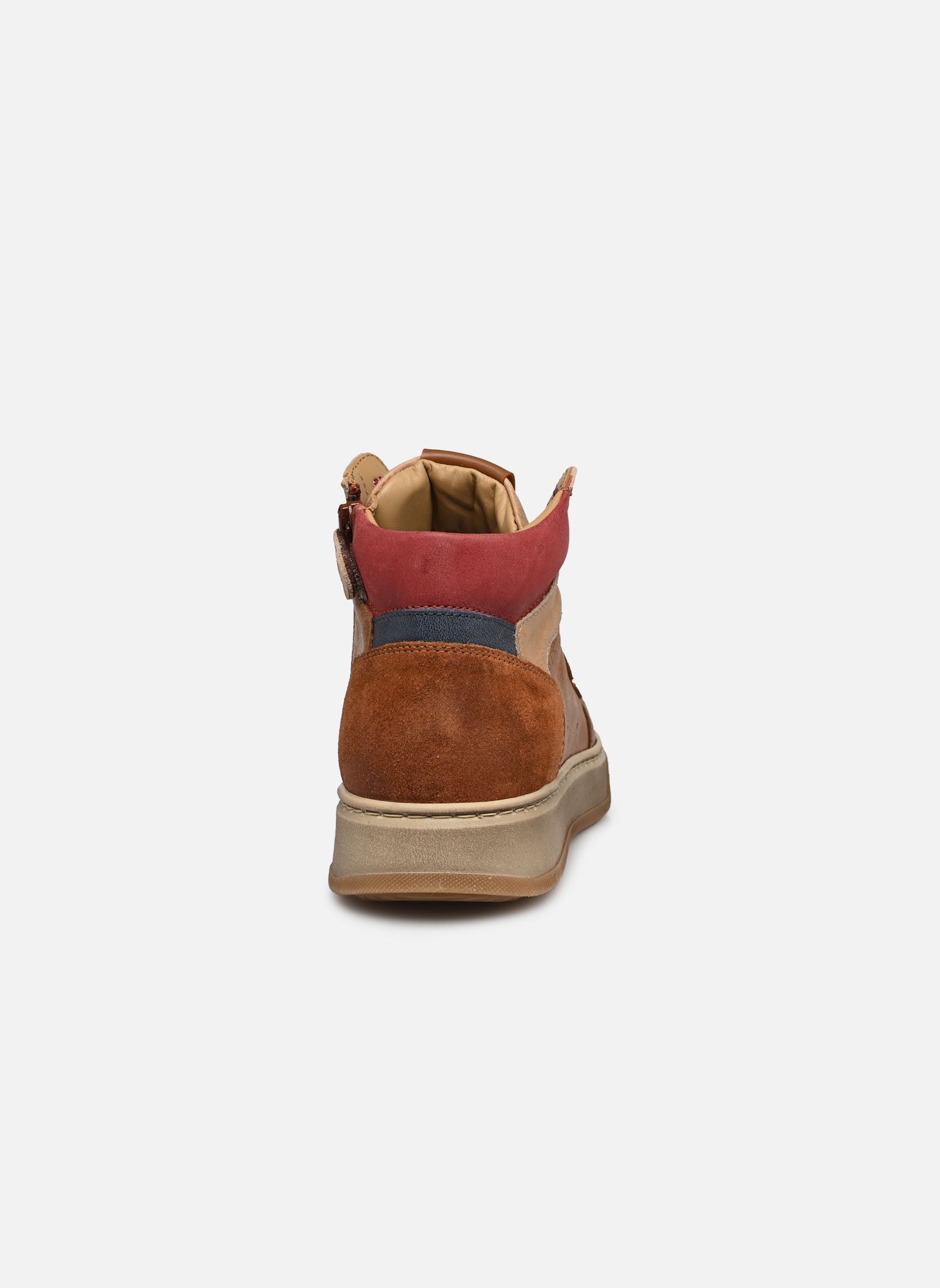 Baskets hautes DEROT garçon marron Stones and Bones Baskets hautes DEROT garçon marron CALF COGNAC + CHERRY