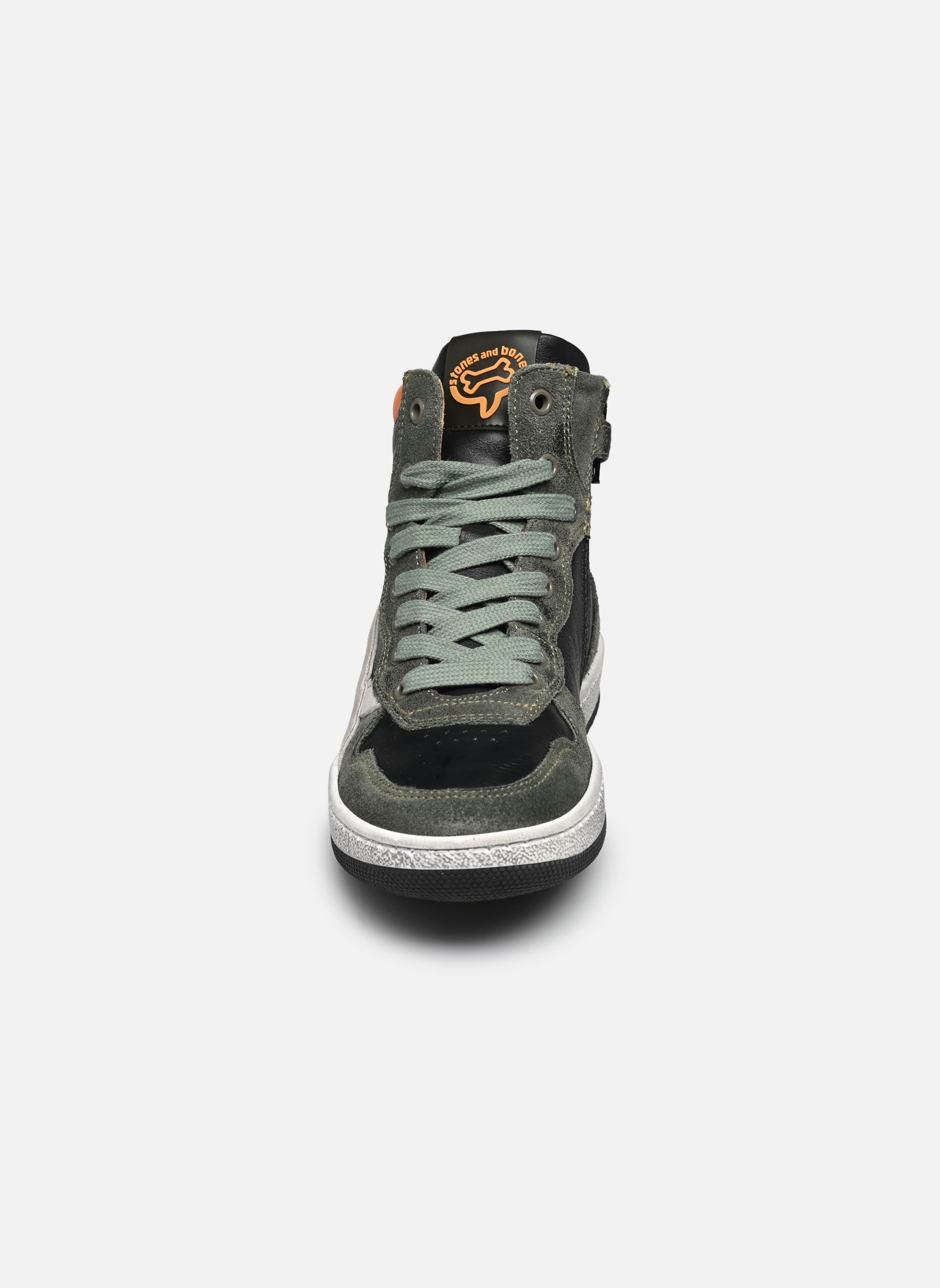 Baskets hautes LOSOT garçon multicolore Stones and Bones Baskets hautes LOSOT garçon multicolore CALF - CRS KHAKI + BLACK