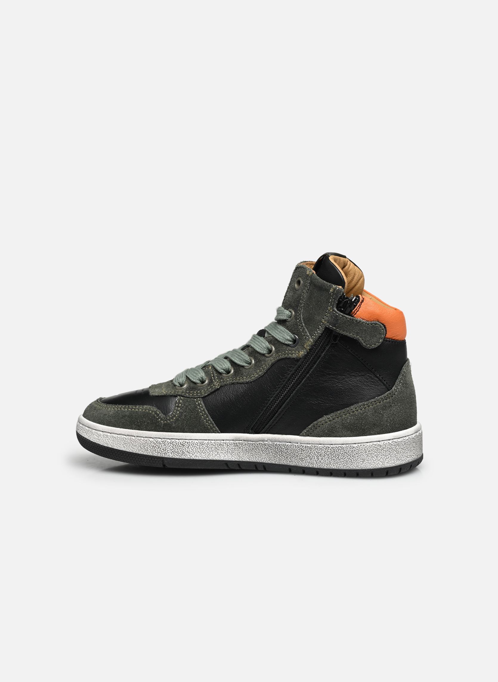 Baskets hautes LOSOT garçon multicolore Stones and Bones Baskets hautes LOSOT garçon multicolore CALF - CRS KHAKI + BLACK