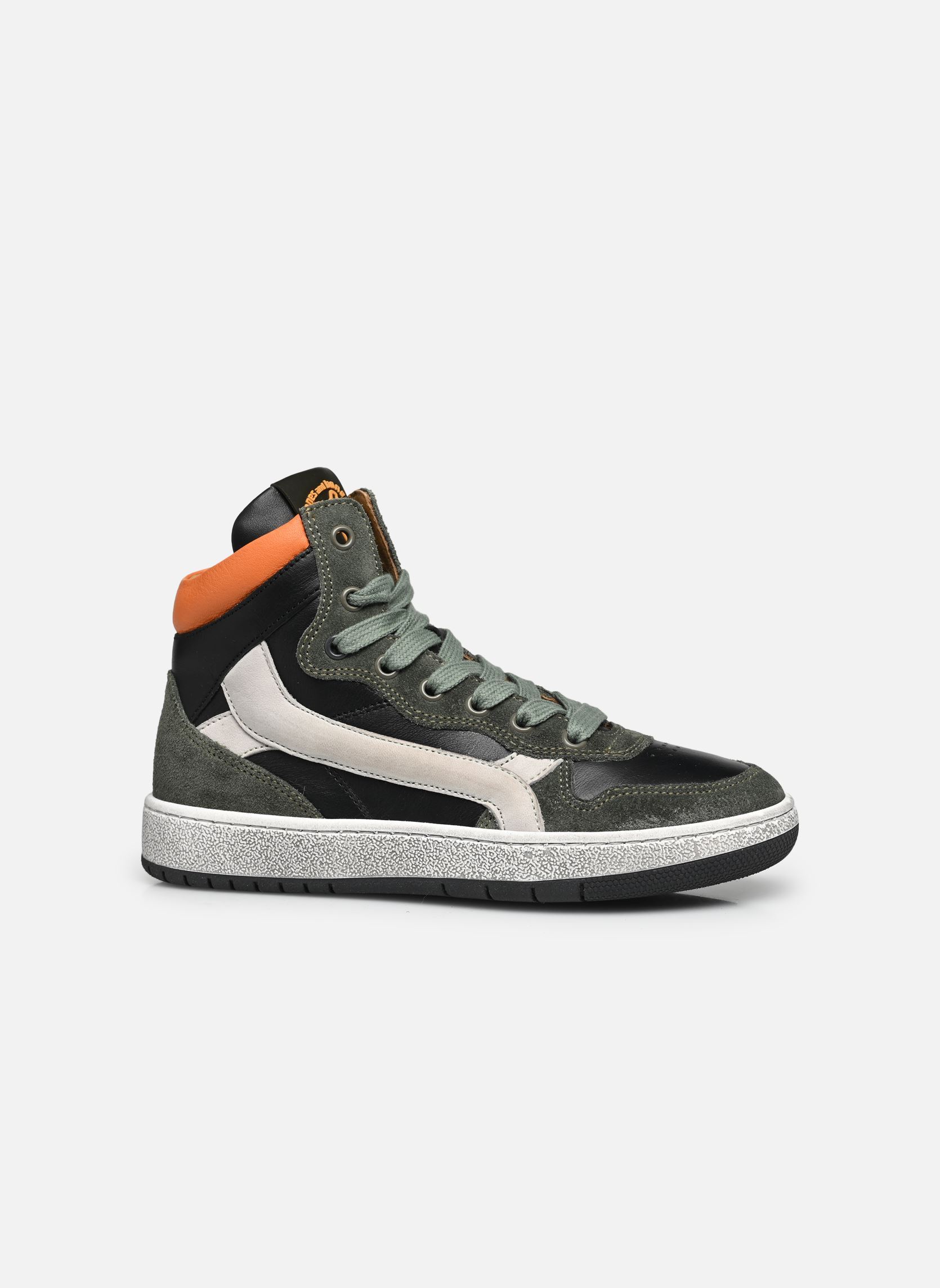 Baskets hautes LOSOT garçon multicolore Stones and Bones Baskets hautes LOSOT garçon multicolore CALF - CRS KHAKI + BLACK