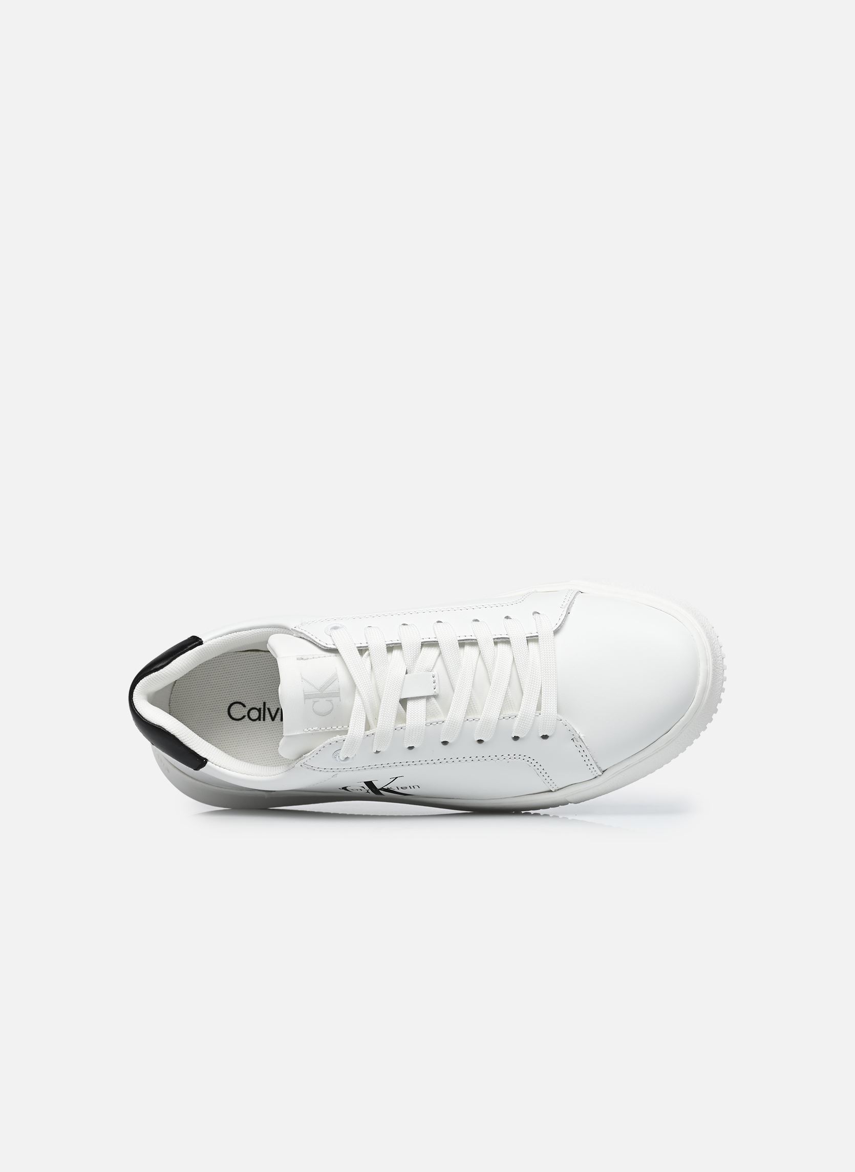 Baskets CHUNKY CUPSOLE MONO femme blanc Calvin Klein Baskets CHUNKY CUPSOLE MONO femme blanc BRIGHT WHITE/BLACK