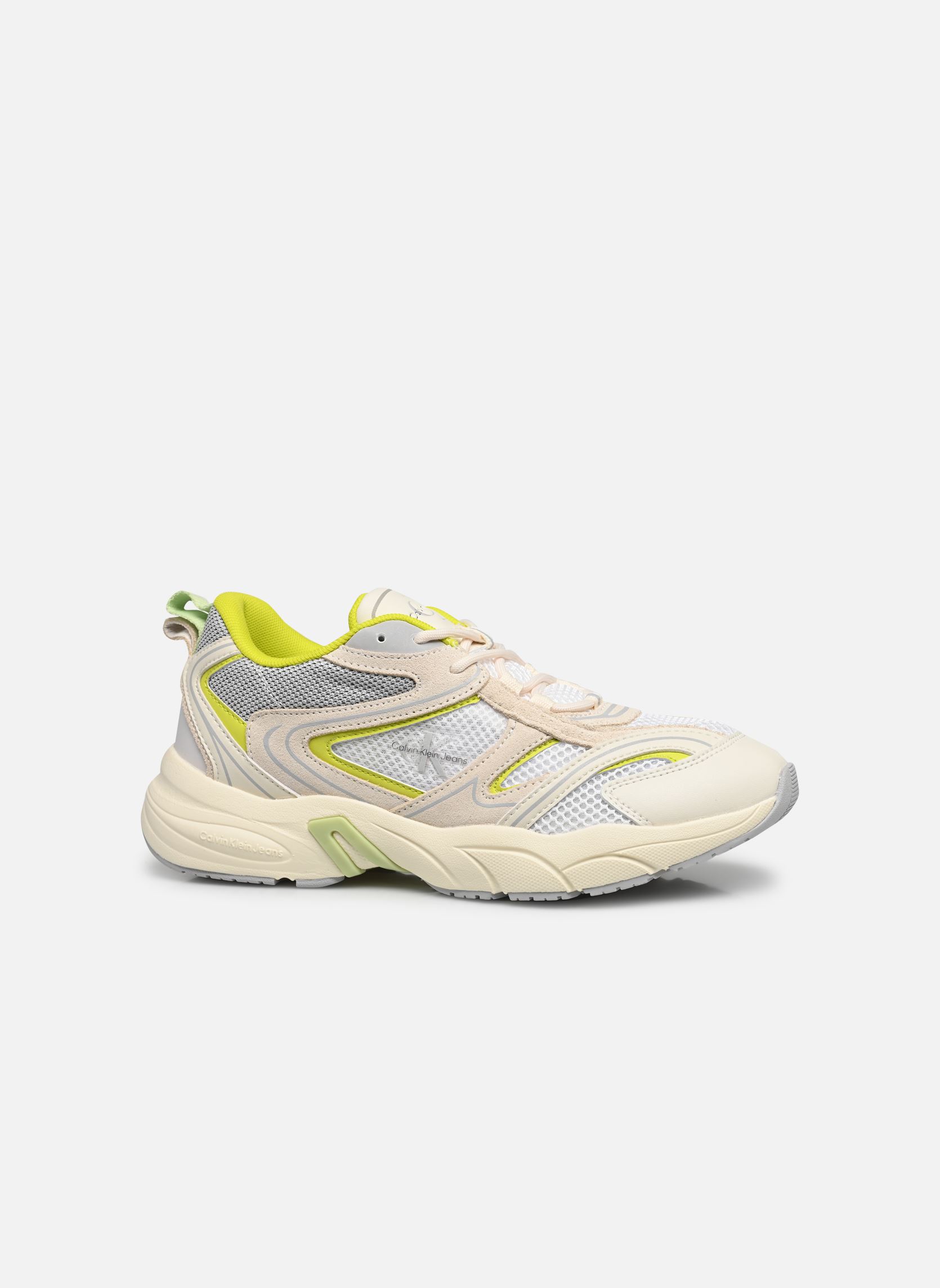Sneaker RETRO TENNIS SU-MESH damen weiß Calvin Klein Sneaker RETRO TENNIS SU-MESH damen weiß BRIGHT WHITE/SULPHUR/OYSTER