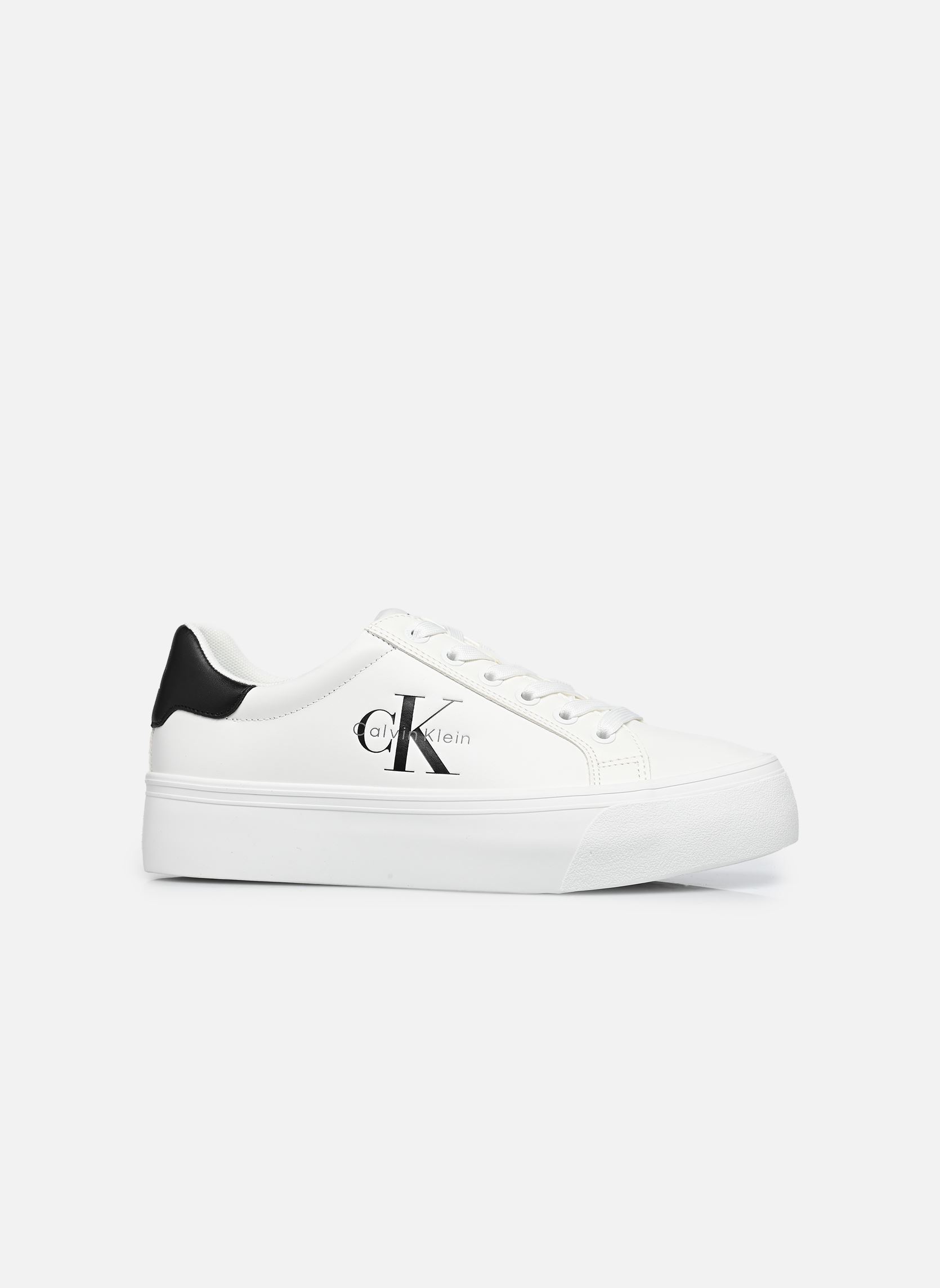 Baskets VULC FLATFORM LACEUP femme blanc Calvin Klein Baskets VULC FLATFORM LACEUP femme blanc BRIGHT WHITE