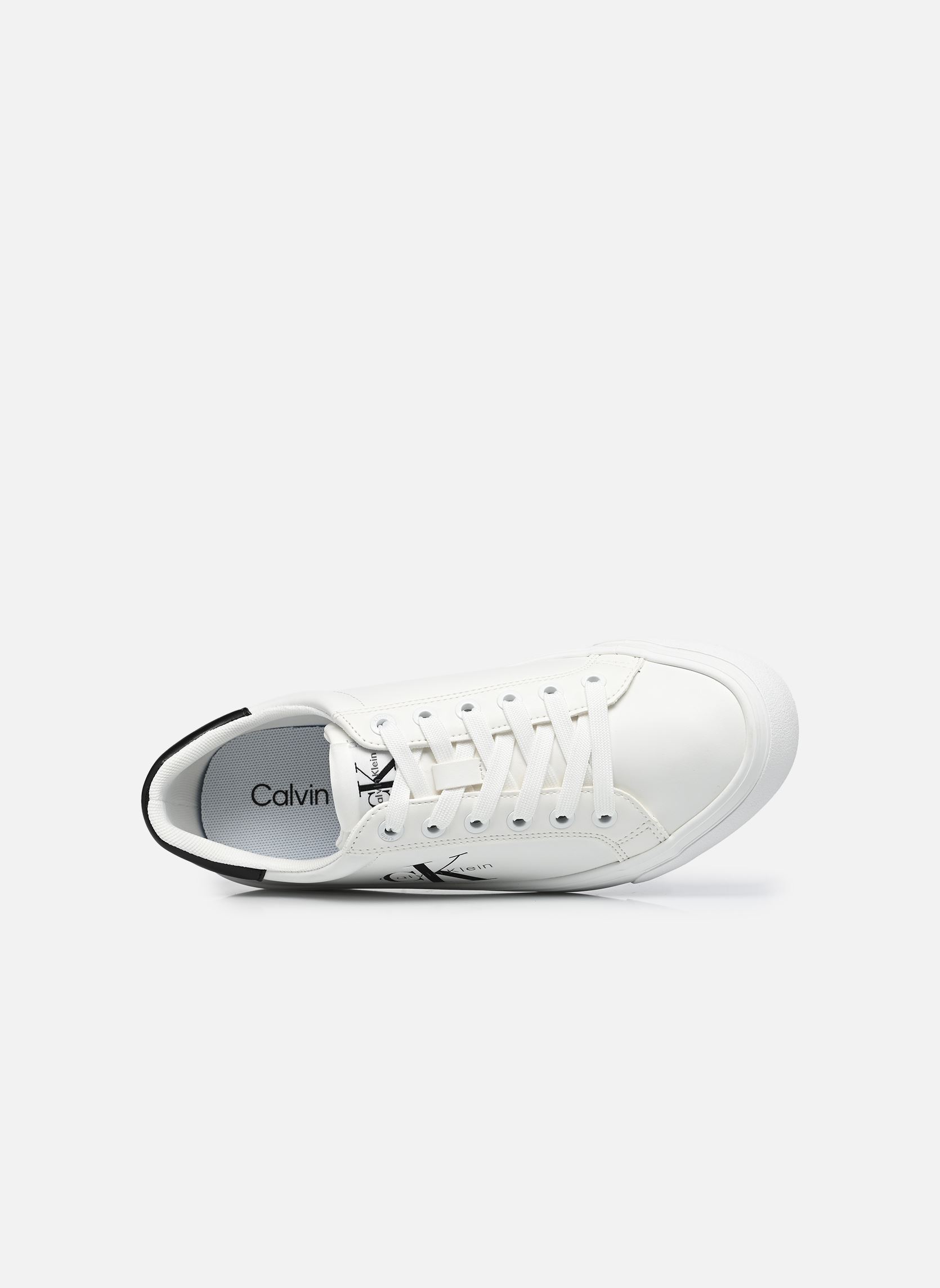 Baskets VULC FLATFORM LACEUP femme blanc Calvin Klein Baskets VULC FLATFORM LACEUP femme blanc BRIGHT WHITE