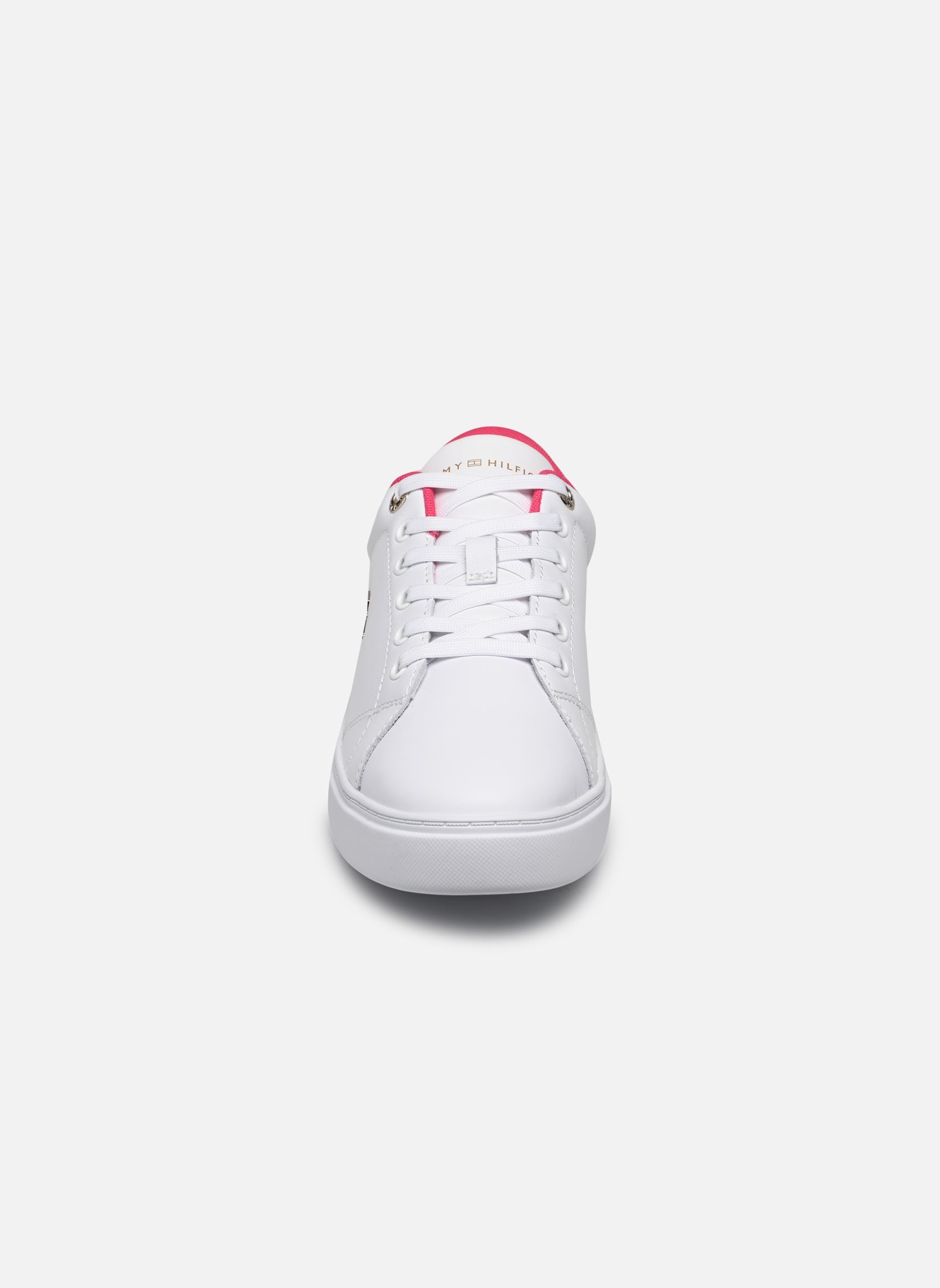 Sneakers ELEVATED ESSENTIAL C dames wit Tommy Hilfiger Sneakers ELEVATED ESSENTIAL C dames wit WHITE/BRIGHT CERISE PINK