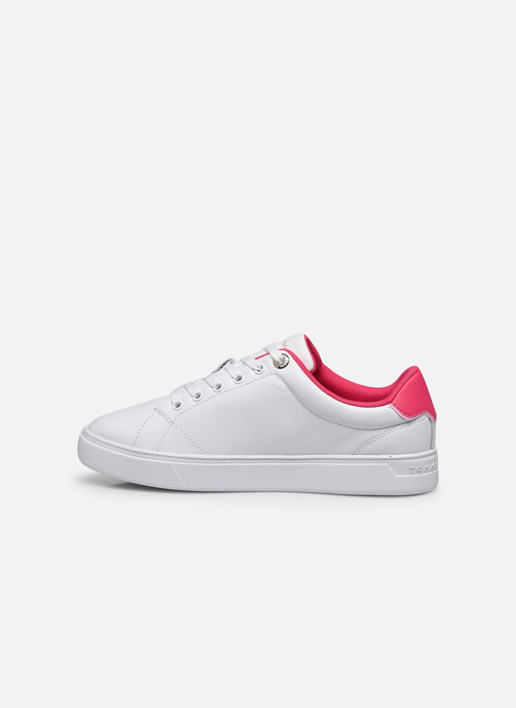 Sneakers ELEVATED ESSENTIAL C dames wit Tommy Hilfiger Sneakers ELEVATED ESSENTIAL C dames wit WHITE/BRIGHT CERISE PINK