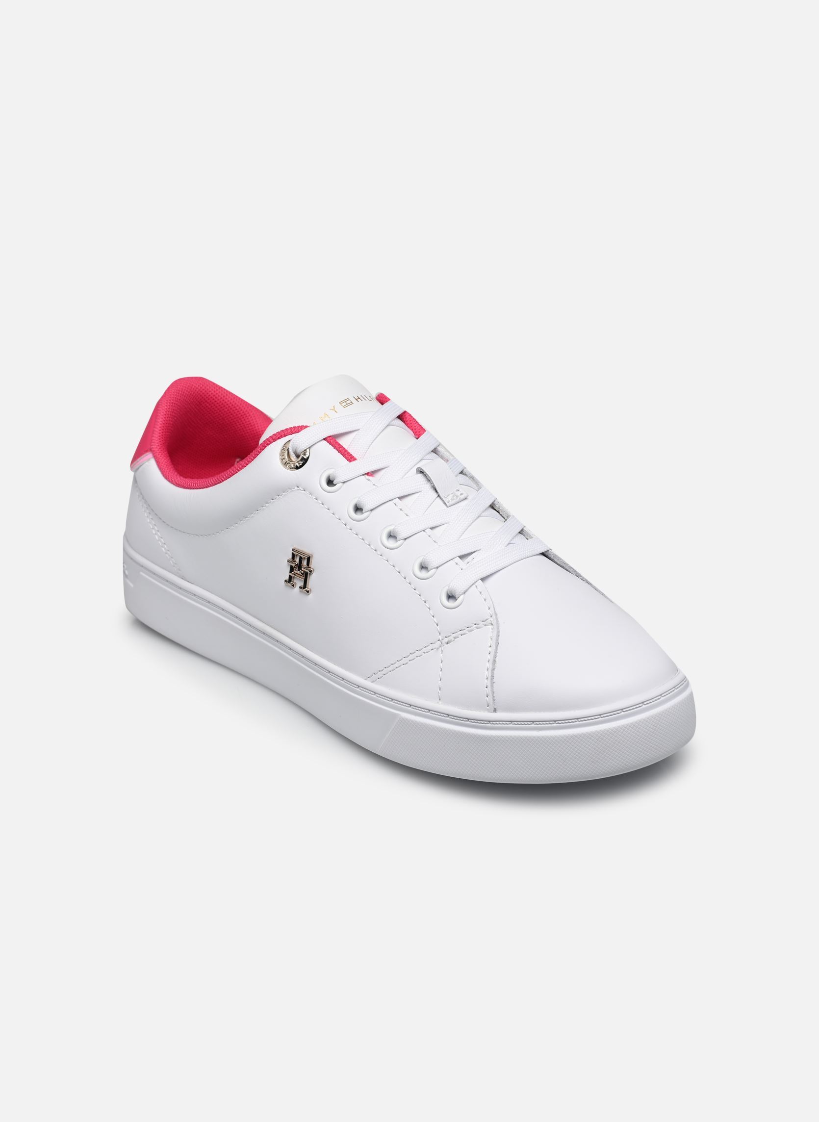 Sneakers ELEVATED ESSENTIAL C dames wit Tommy Hilfiger Sneakers ELEVATED ESSENTIAL C dames wit WHITE/BRIGHT CERISE PINK