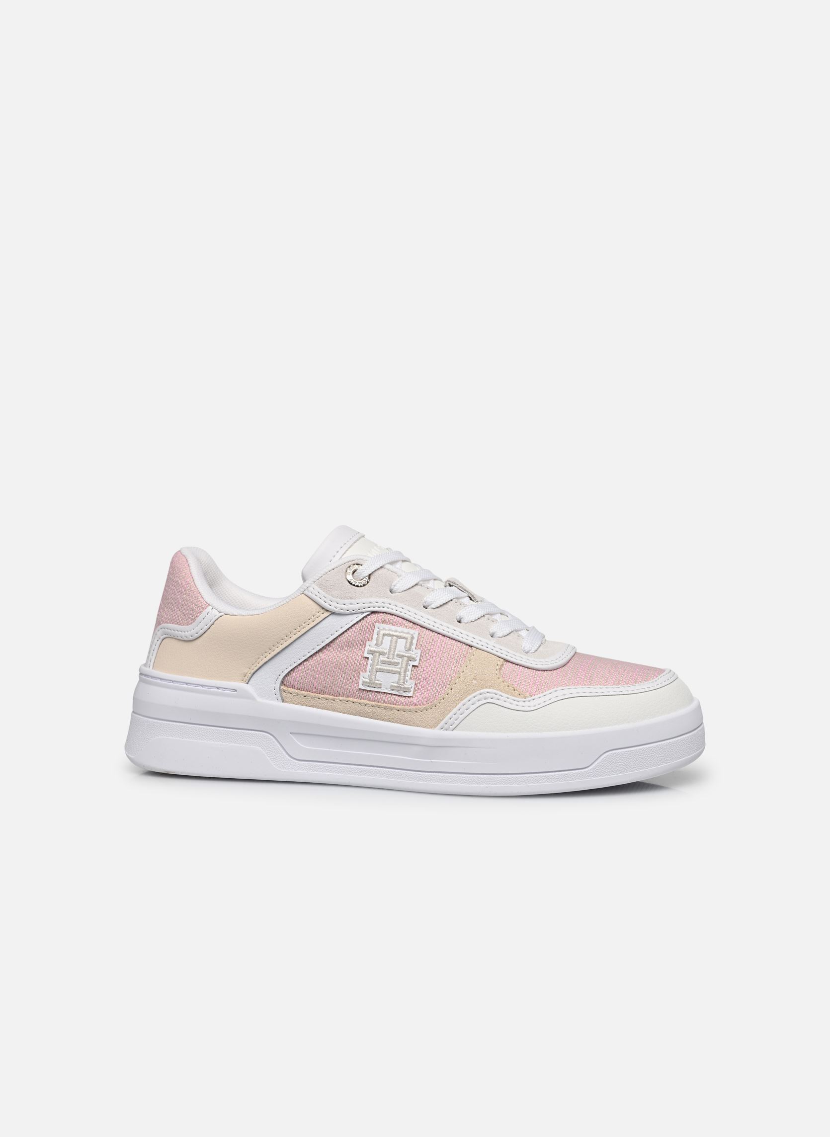 Sneakers TH WOVEN BASKET SNEA dames wit Tommy Hilfiger Sneakers TH WOVEN BASKET SNEA dames wit WHITE/PINK DAISY
