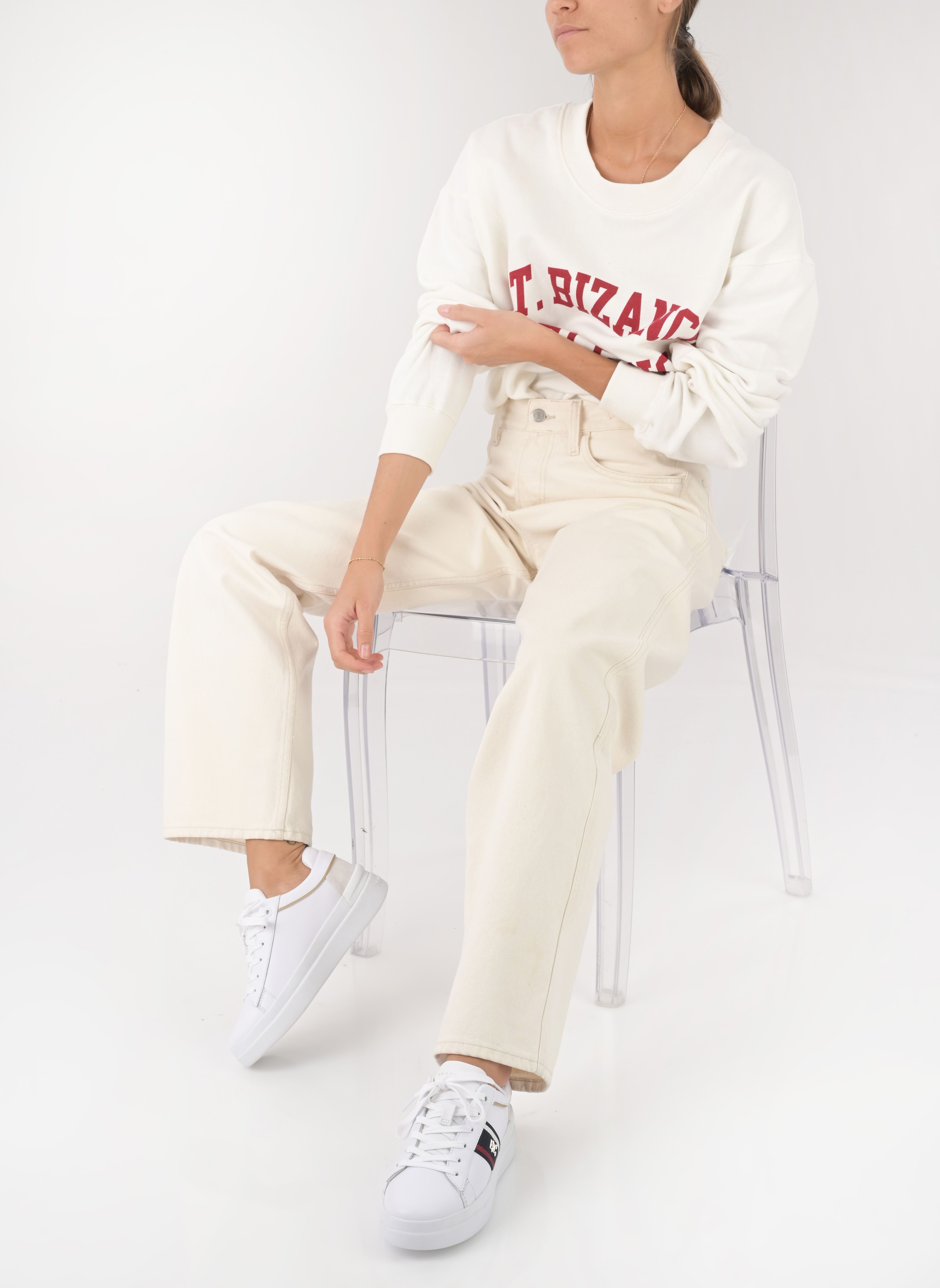 Sneakers CORP WEBBING COURT S donna bianco Tommy Hilfiger Sneakers CORP WEBBING COURT S donna bianco WHITE