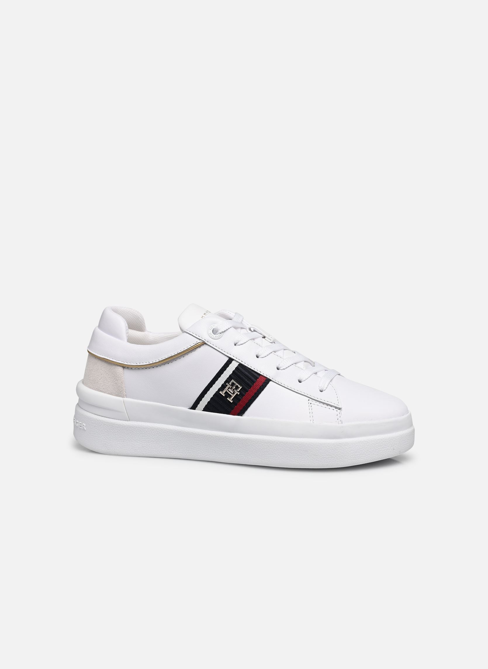 Sneakers CORP WEBBING COURT S donna bianco Tommy Hilfiger Sneakers CORP WEBBING COURT S donna bianco WHITE