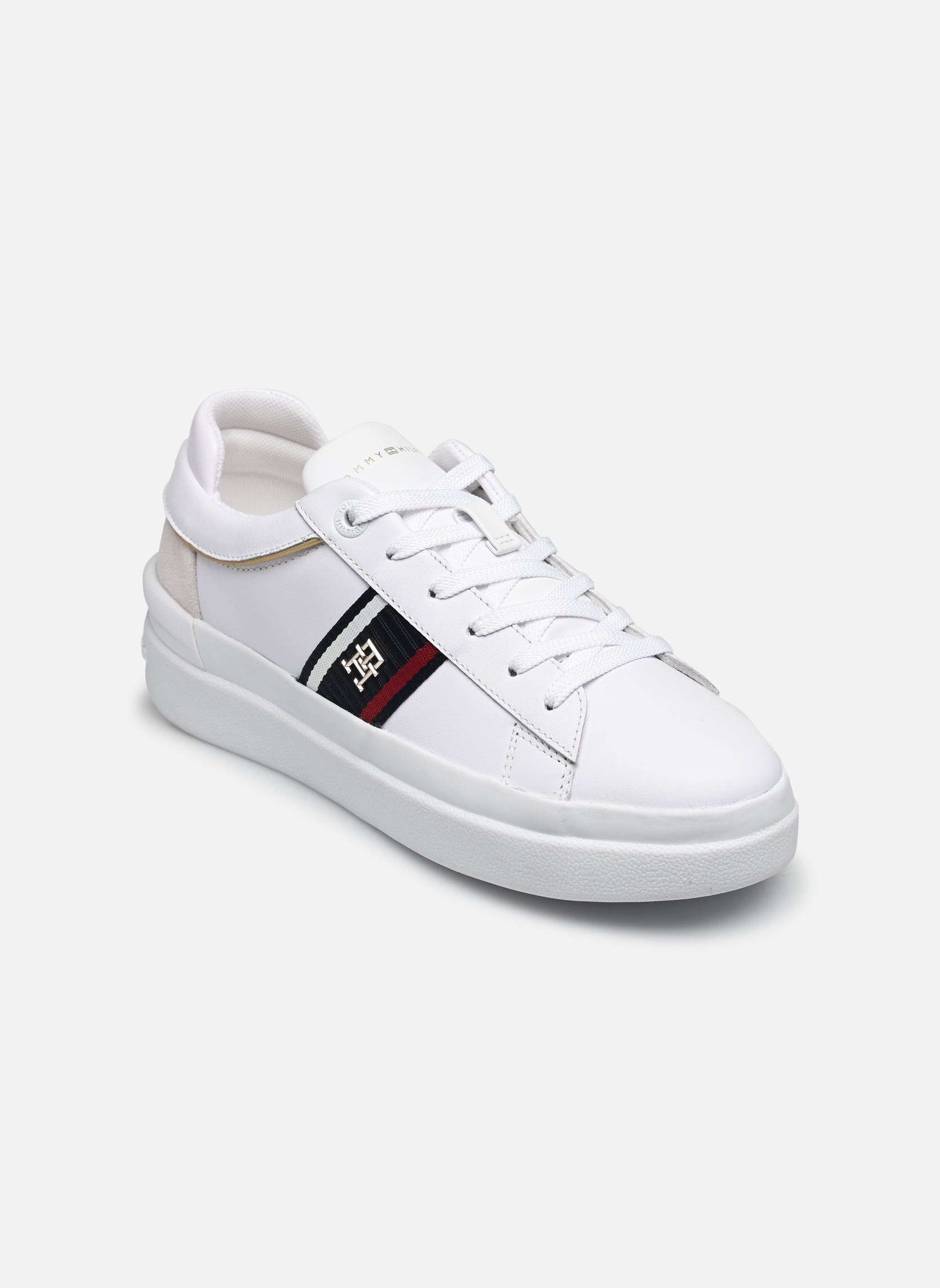Sneakers CORP WEBBING COURT S donna bianco Tommy Hilfiger Sneakers CORP WEBBING COURT S donna bianco WHITE