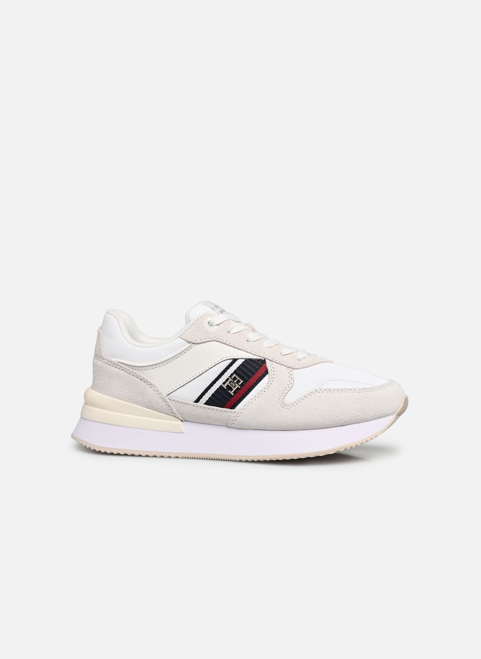 Baskets CORP WEBBING RUNNER femme blanc Tommy Hilfiger Baskets CORP WEBBING RUNNER femme blanc WHITE