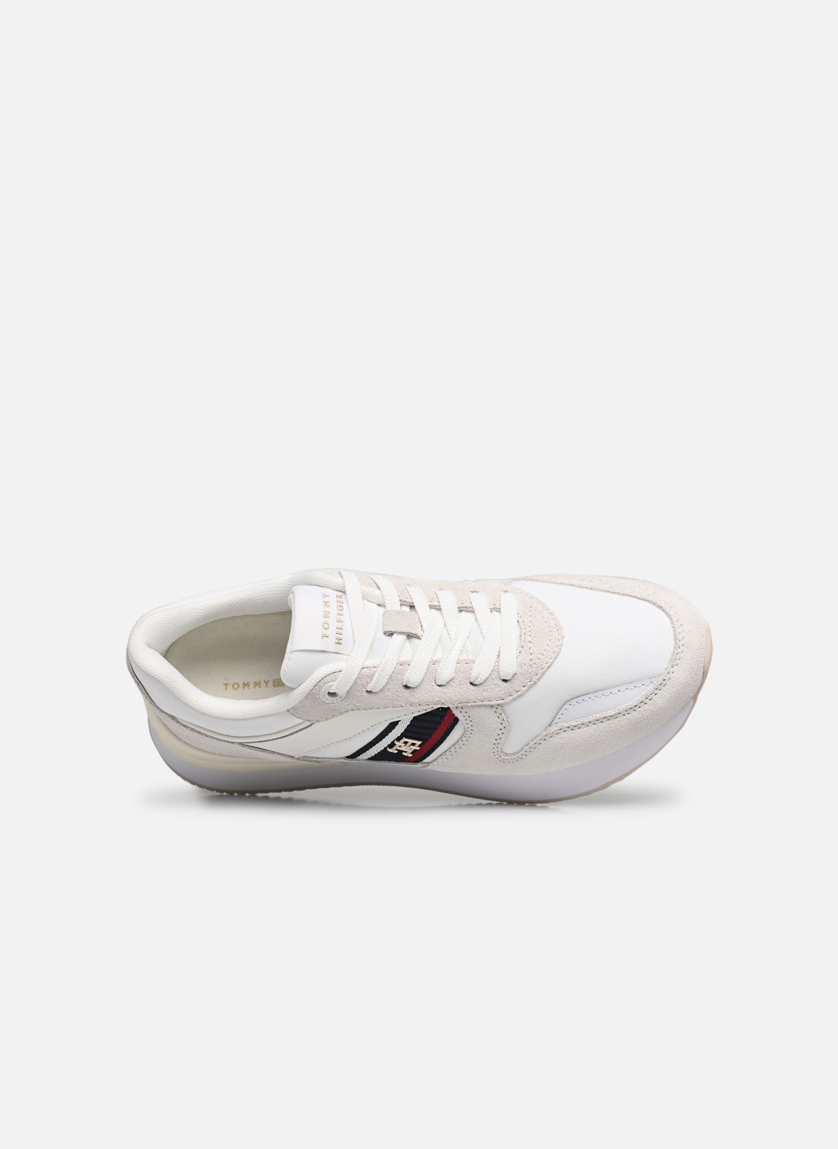Baskets CORP WEBBING RUNNER femme blanc Tommy Hilfiger Baskets CORP WEBBING RUNNER femme blanc WHITE