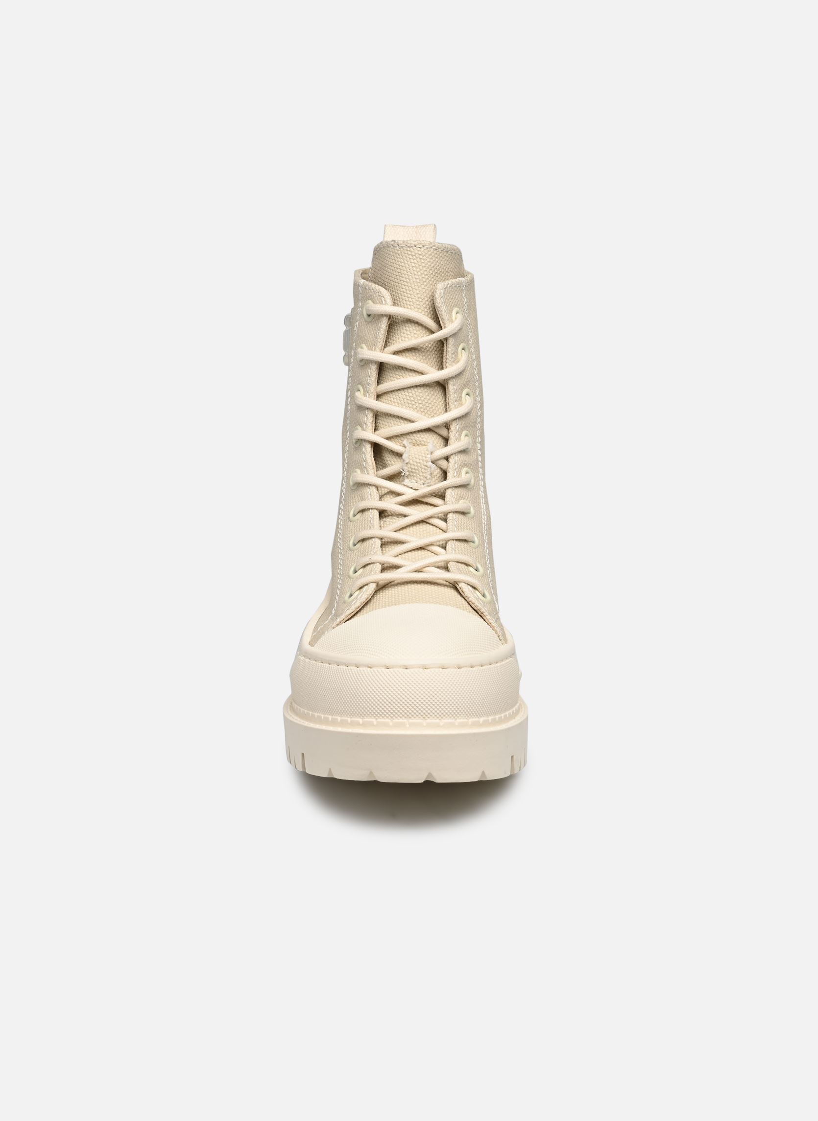 Geschnürte Stiefeletten TJW FOXING CANVAS BO damen weiß Tommy Hilfiger Geschnürte Stiefeletten TJW FOXING CANVAS BO damen weiß BLEACHED STONE