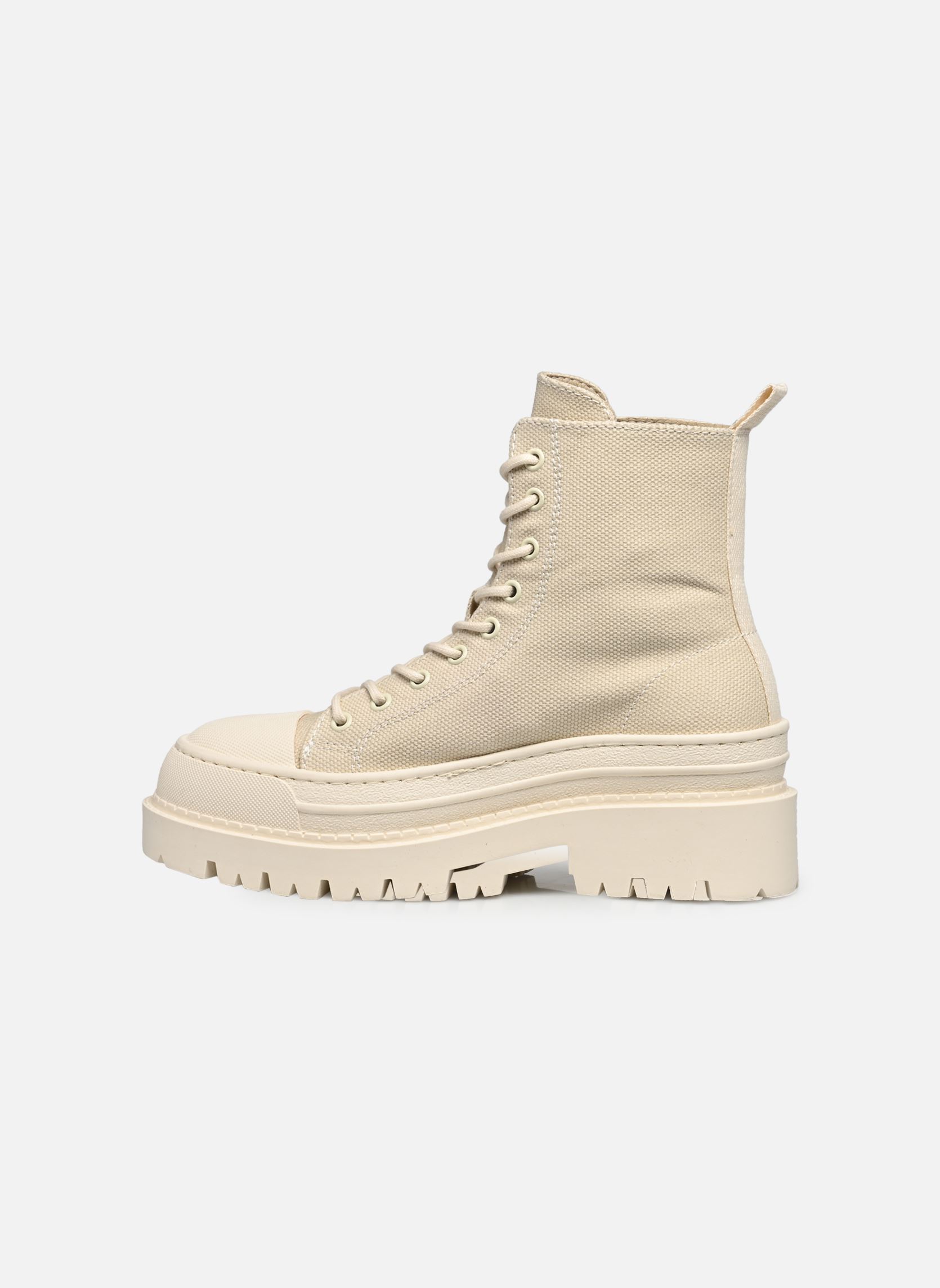 Geschnürte Stiefeletten TJW FOXING CANVAS BO damen weiß Tommy Hilfiger Geschnürte Stiefeletten TJW FOXING CANVAS BO damen weiß BLEACHED STONE