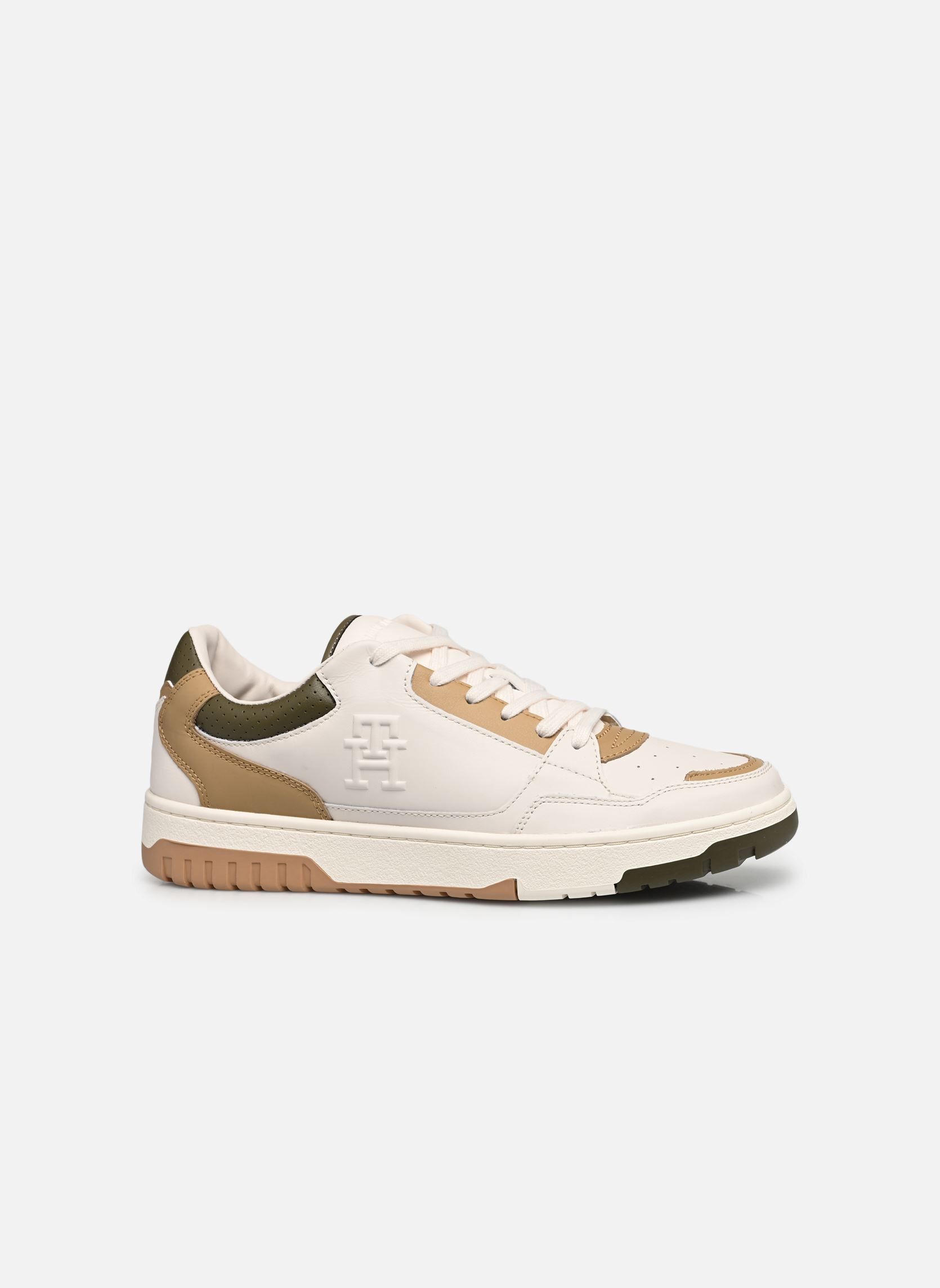 Baskets TH BASKET BEST homme vert Tommy Hilfiger Baskets TH BASKET BEST homme vert CLASSIC KHAKI