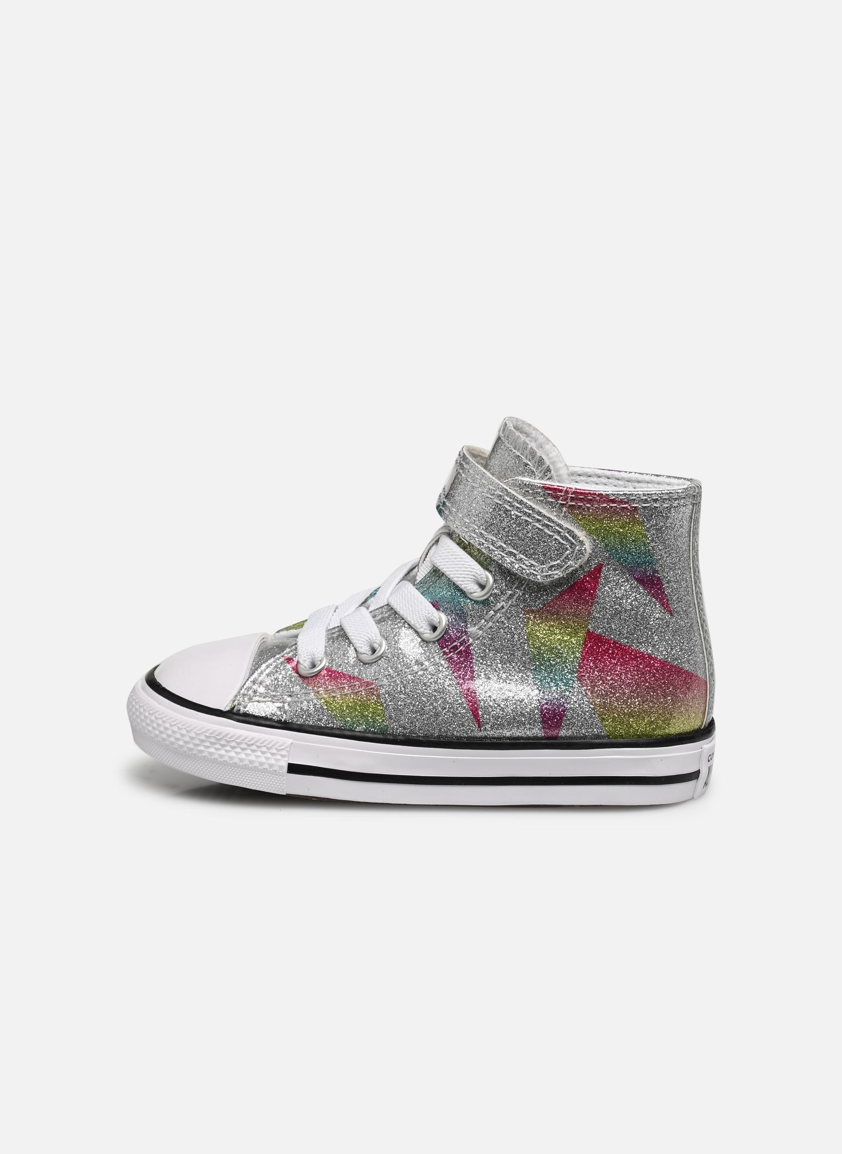 Baskets Chuck Taylor All Star 1V Prism Glitter H fille argent Converse Baskets Chuck Taylor All Star 1V Prism Glitter H fille argent Pure Silver/Aqua Soul/White