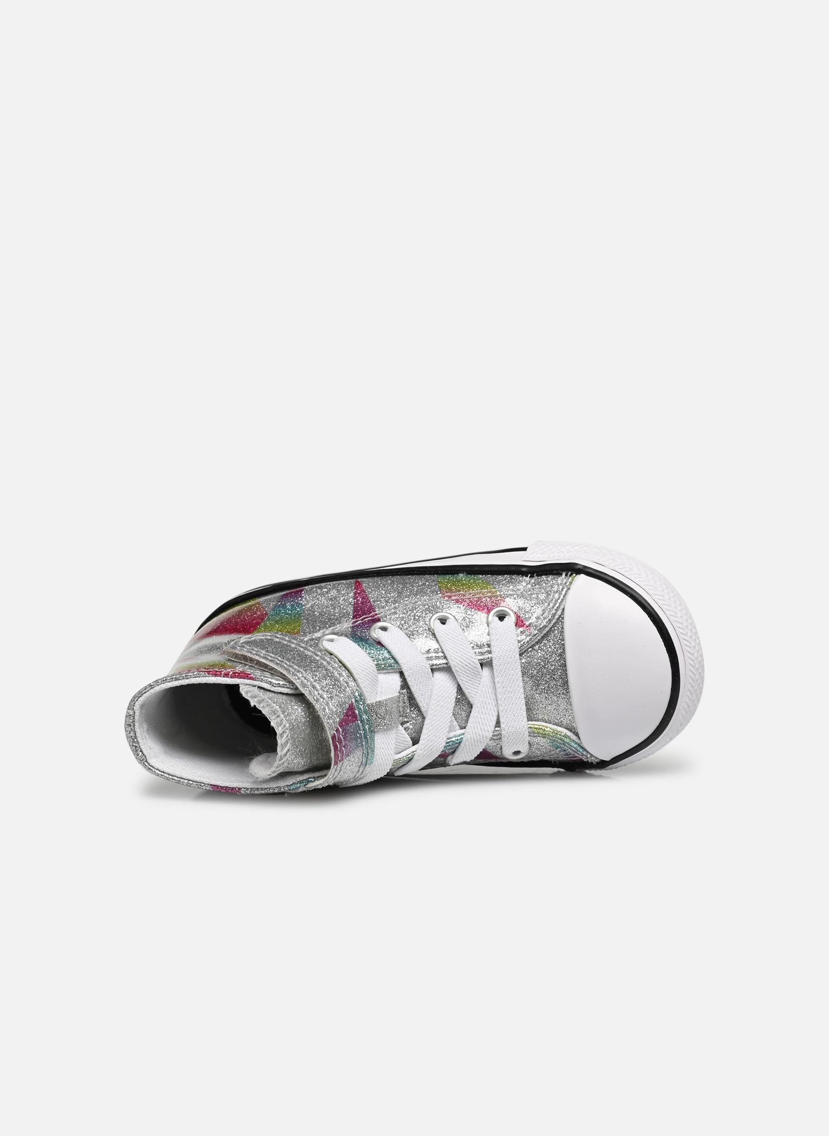 Baskets Chuck Taylor All Star 1V Prism Glitter H fille argent Converse Baskets Chuck Taylor All Star 1V Prism Glitter H fille argent Pure Silver/Aqua Soul/White