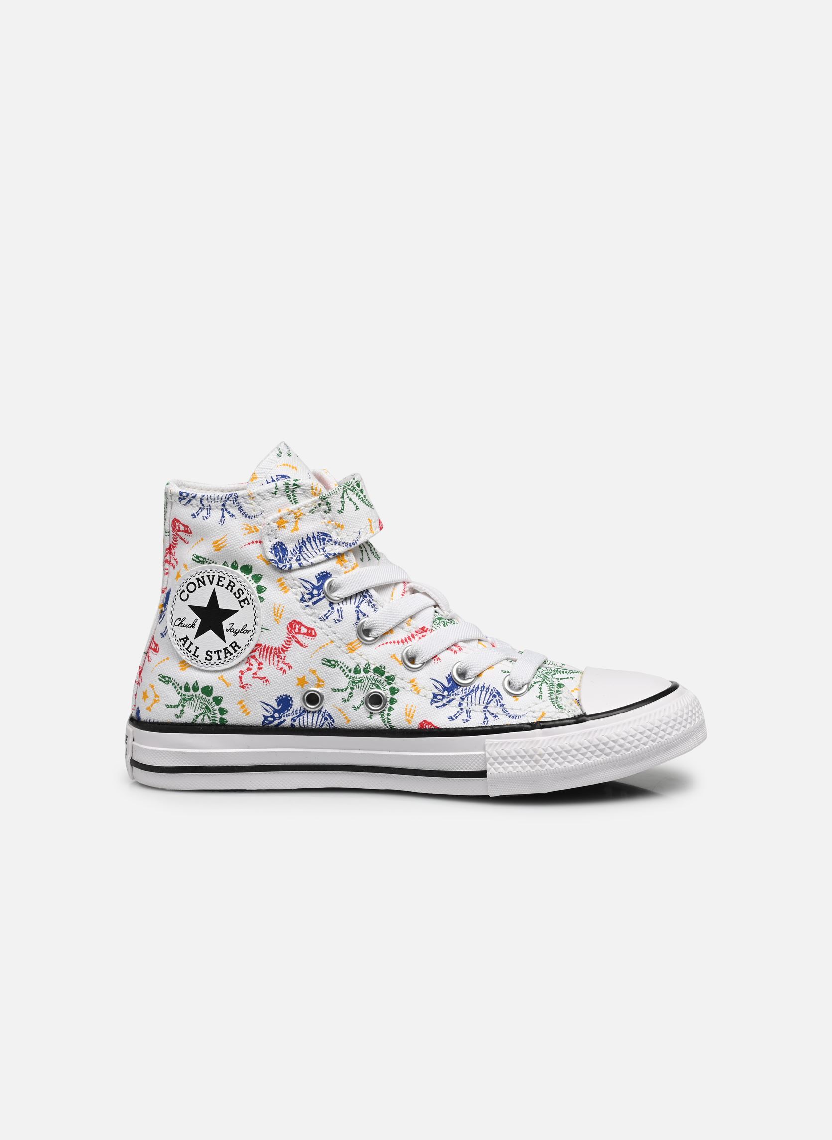Zapatillas altas Chuck Taylor All Star 1V Canvas Dinos Hi blanco Converse Zapatillas altas Chuck Taylor All Star 1V Canvas Dinos Hi blanco WHITE/RED/GREEN