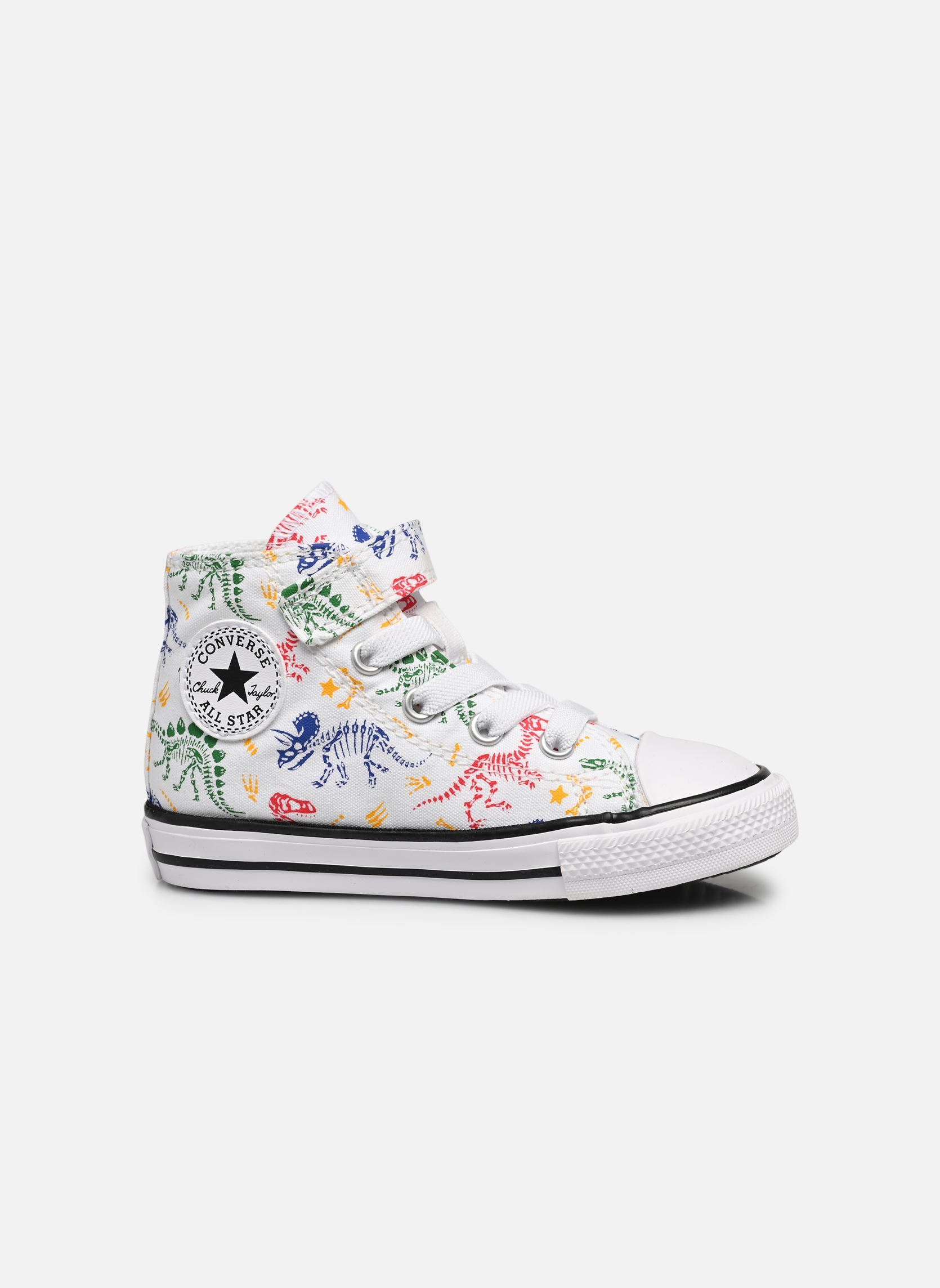 Baskets hautes Chuck Taylor All Star 1V Canvas Dinos Hi blanc Converse Baskets hautes Chuck Taylor All Star 1V Canvas Dinos Hi blanc White/Red/Green
