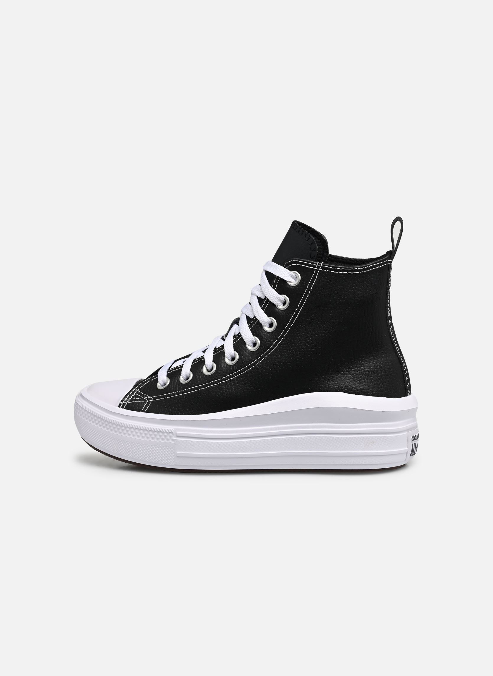 Baskets Chuck Taylor All Star Move Leather Hi J fille noir Converse Baskets Chuck Taylor All Star Move Leather Hi J fille noir BLACK/BLACK/WHITE