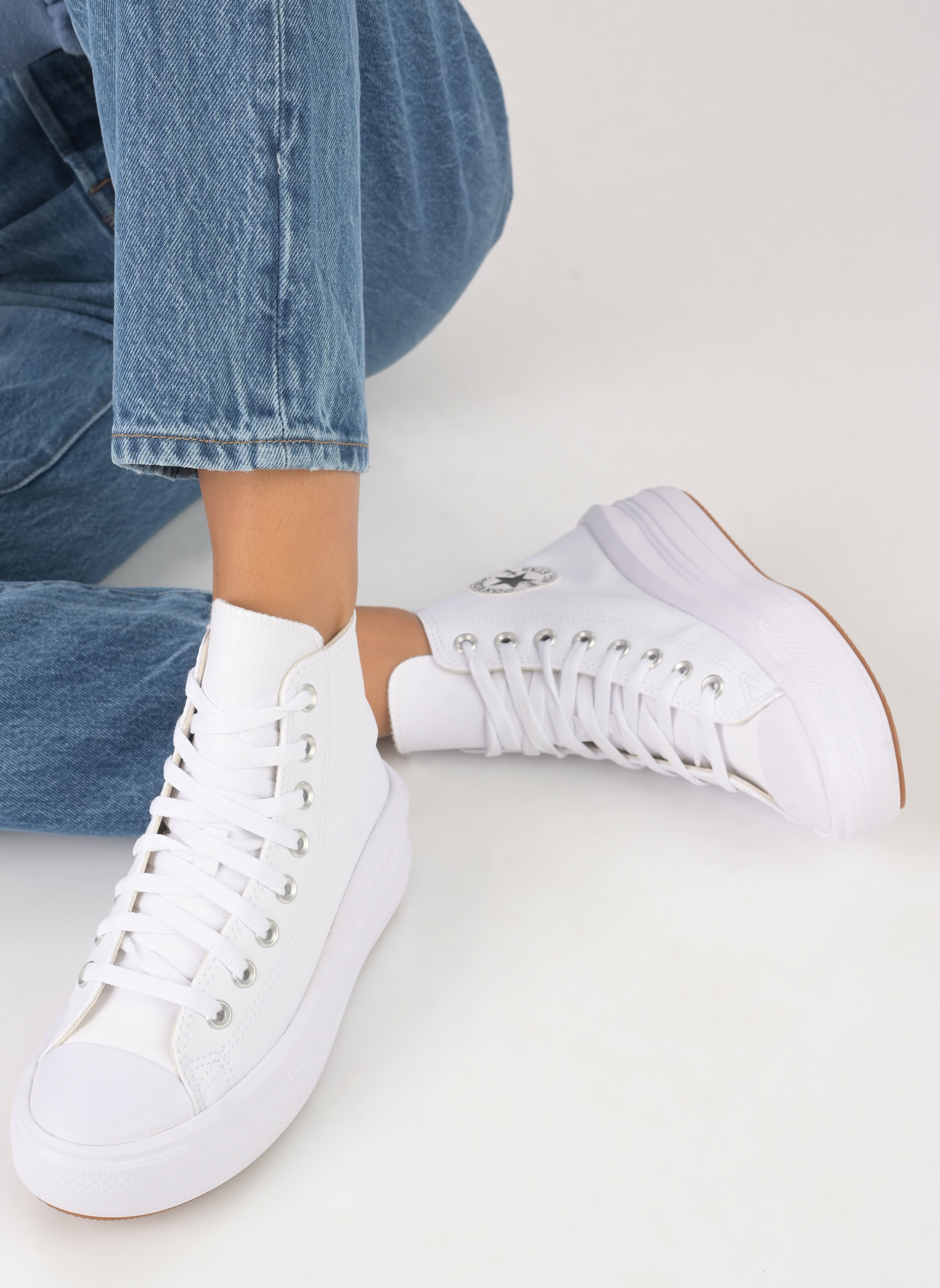 Baskets montantes Chuck Taylor All Star Move Foundational femme blanc Converse Baskets montantes Chuck Taylor All Star Move Foundational femme blanc WHITE/BLACK/WHITE